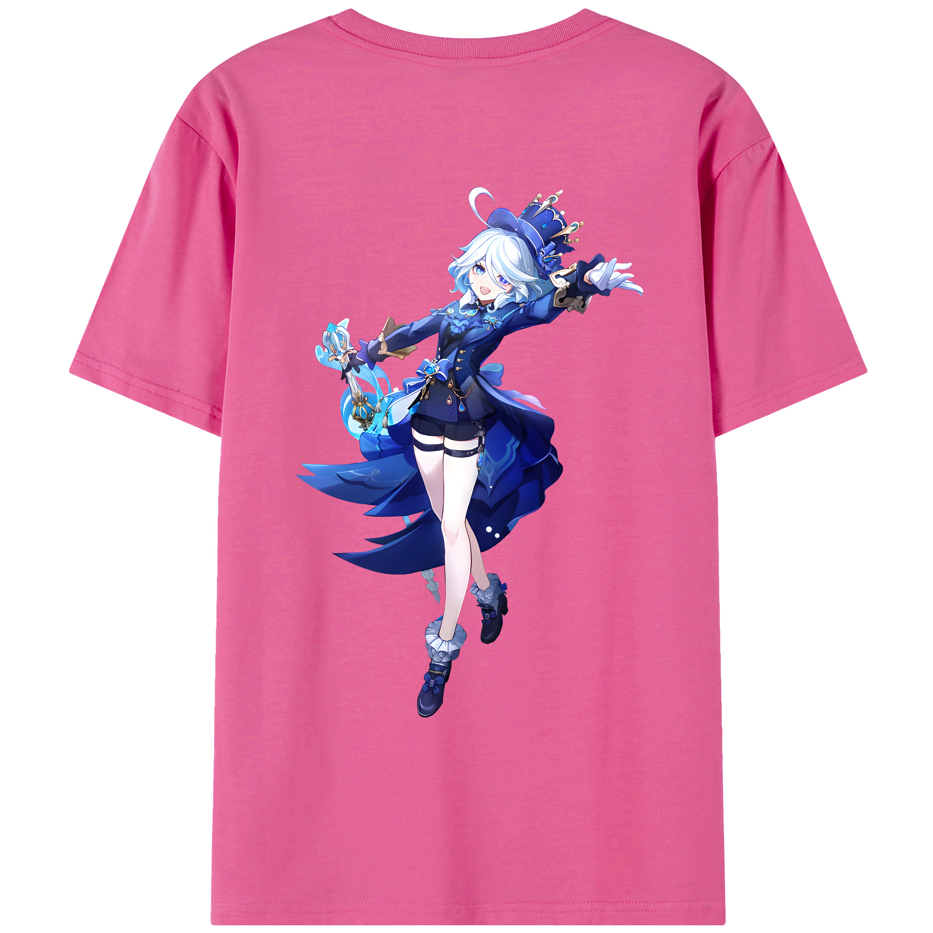 げんし神 フリーナ genshin Furina レディース半袖Tシャツ(バックプリント)