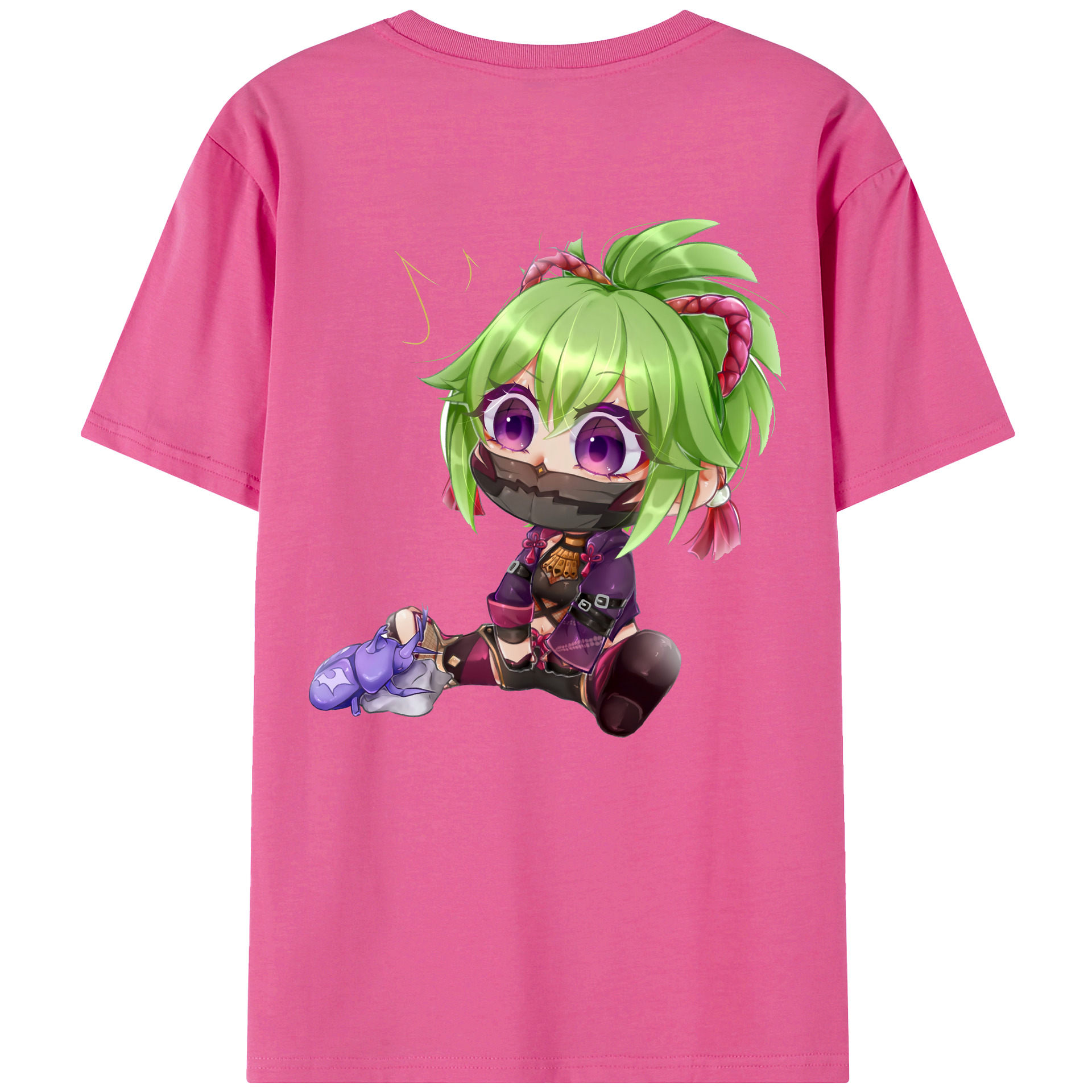 げんし神  久岐忍 くき しのぶ genshin Kuki Shinobu レディース半袖Tシャツ(バックプリント)
