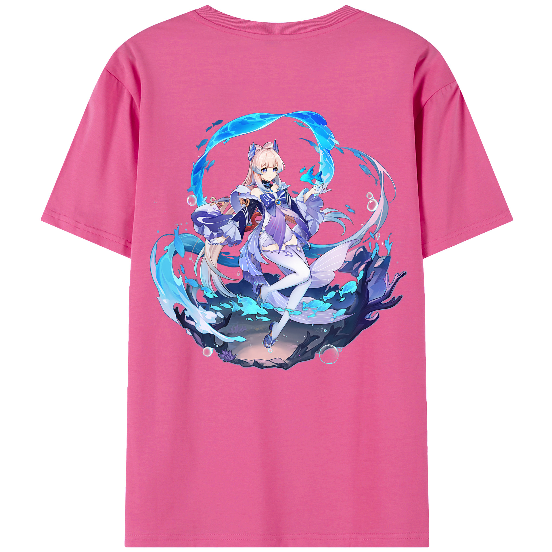 げんし神 珊瑚宮心海 サンゴノミヤ・ココミ genshin Sangonomiya Kokomi レディース半袖Tシャツ(バックプリント)
