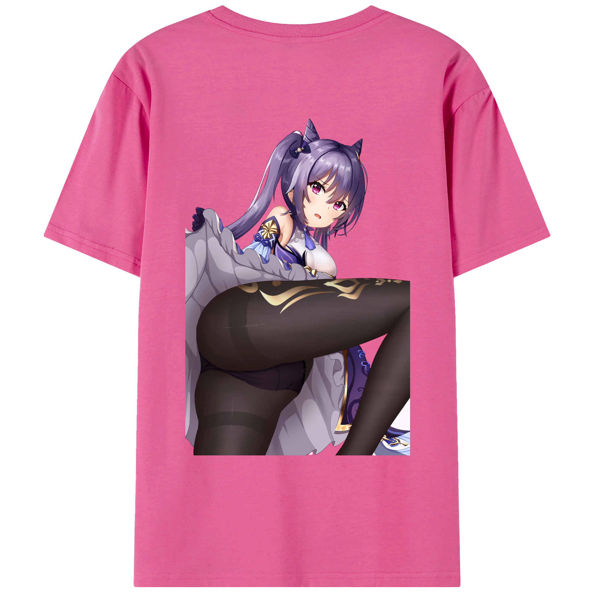 げんし神 刻晴 こくせい genshin Kokusei レディース半袖Tシャツ(バックプリント)