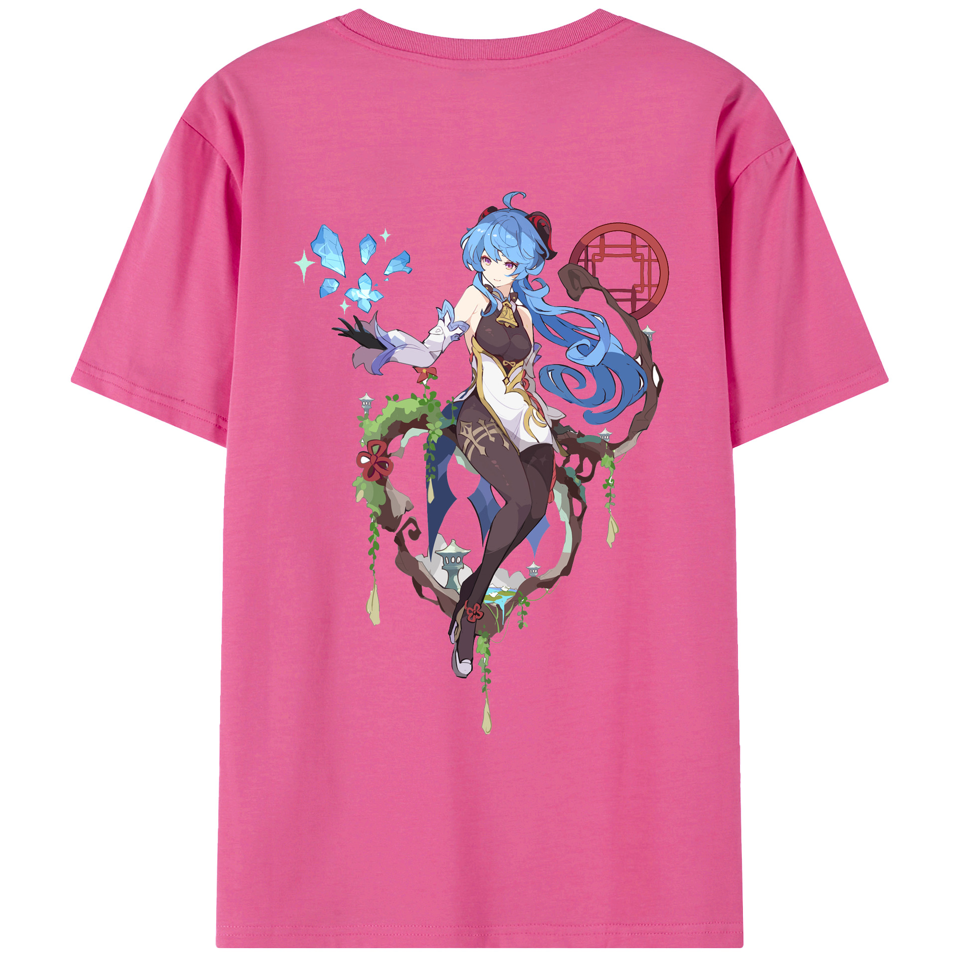 げんし神 甘雨 かんう genshin Ganyu レディース半袖Tシャツ(バックプリント)