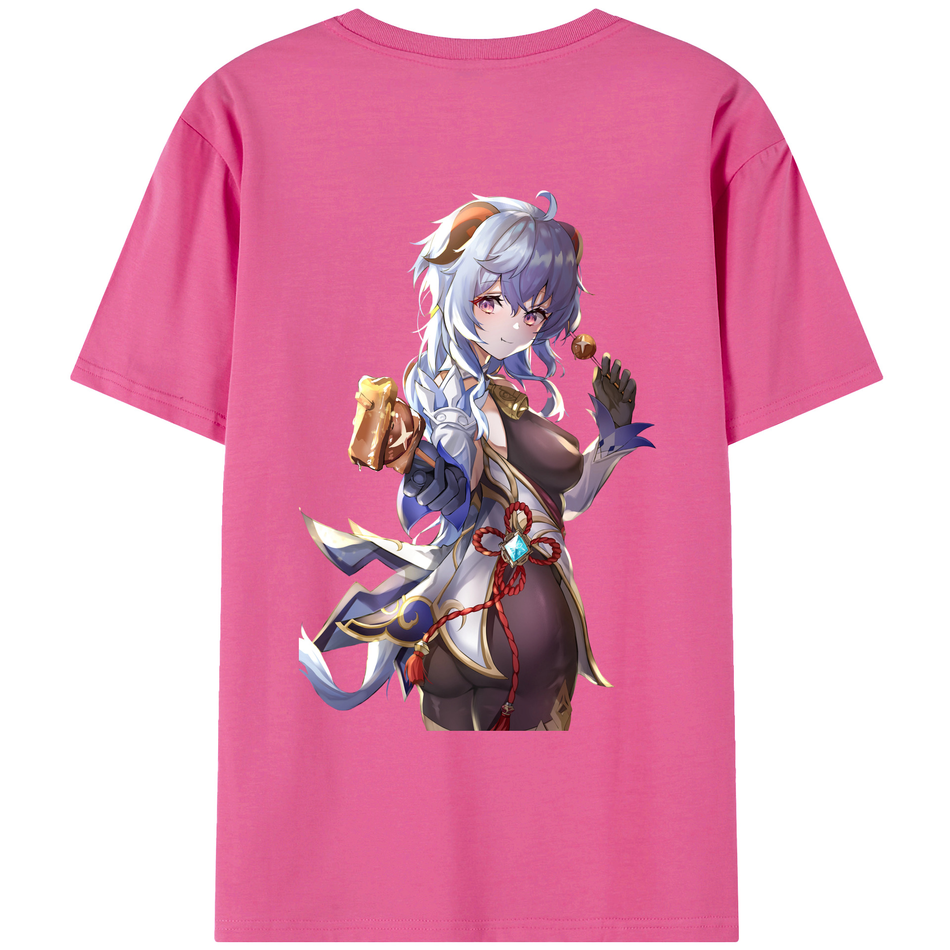 げんし神 甘雨 かんう genshin Ganyu レディース半袖Tシャツ(バックプリント)