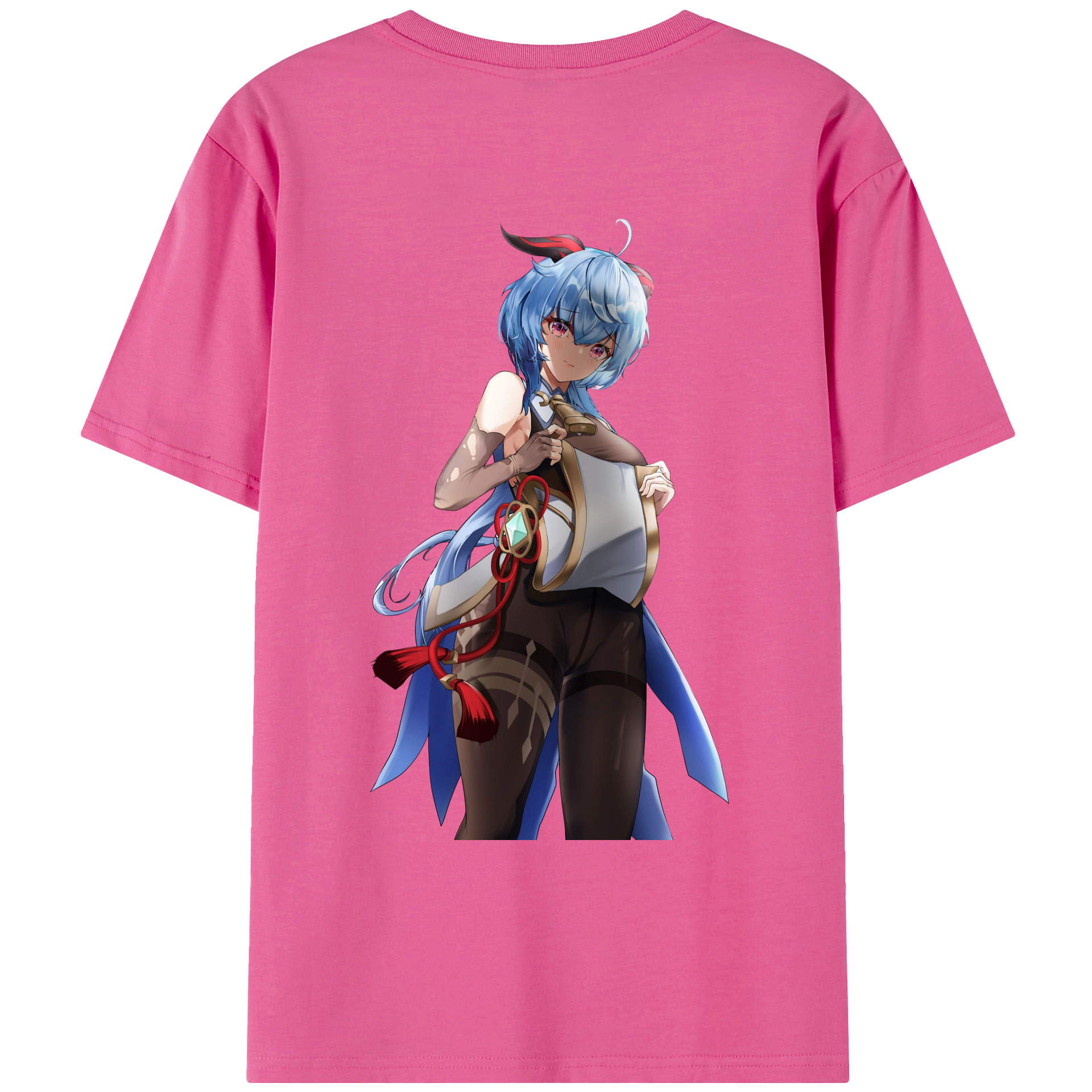 げんし神 甘雨 かんう genshin Ganyu レディース半袖Tシャツ(バックプリント)