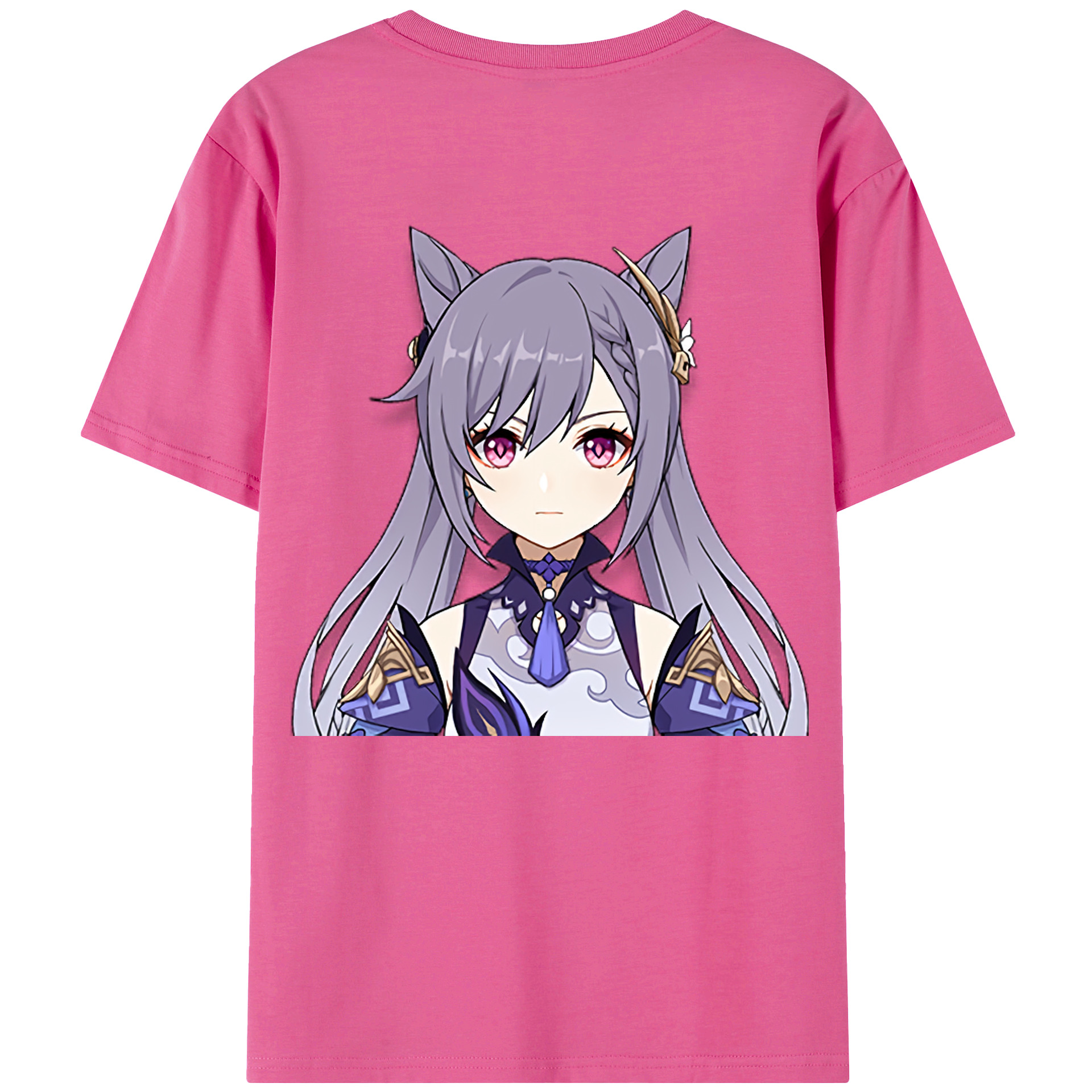げんし神 刻晴 こくせい genshin Kokusei レディース半袖Tシャツ(バックプリント)