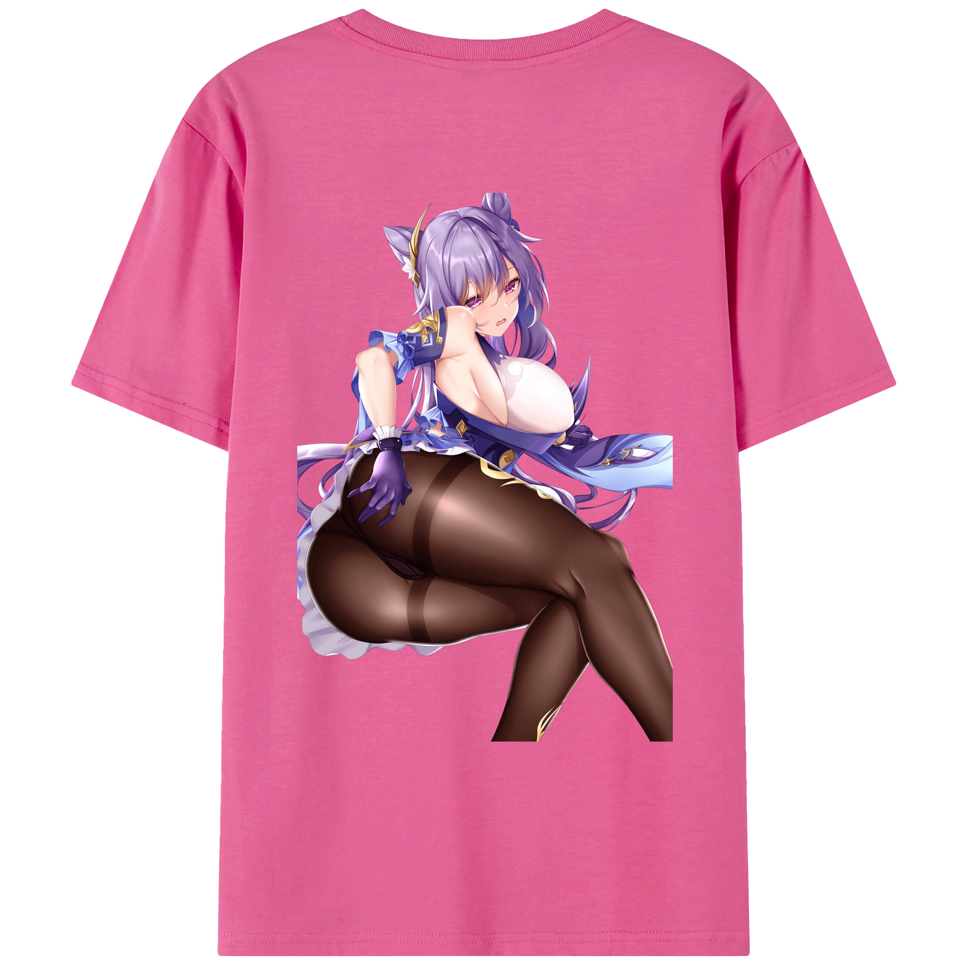 げんし神 刻晴 こくせい genshin Kokusei レディース半袖Tシャツ(バックプリント)