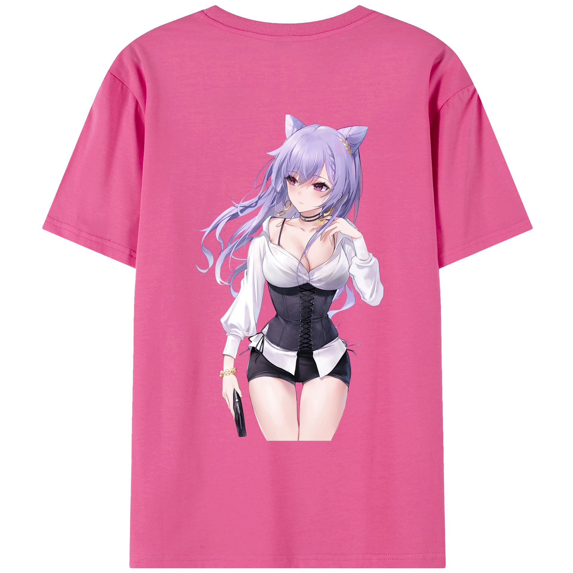 げんし神 刻晴 こくせい genshin Kokusei レディース半袖Tシャツ(バックプリント)