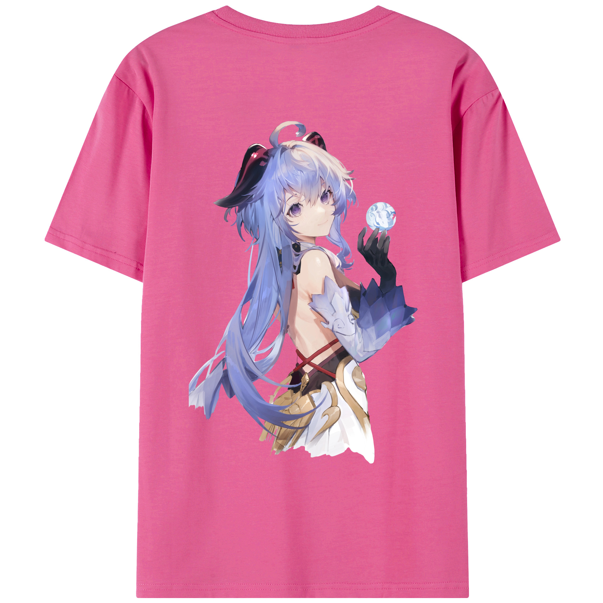 げんし神 甘雨 かんう genshin Ganyu レディース半袖Tシャツ(バックプリント)
