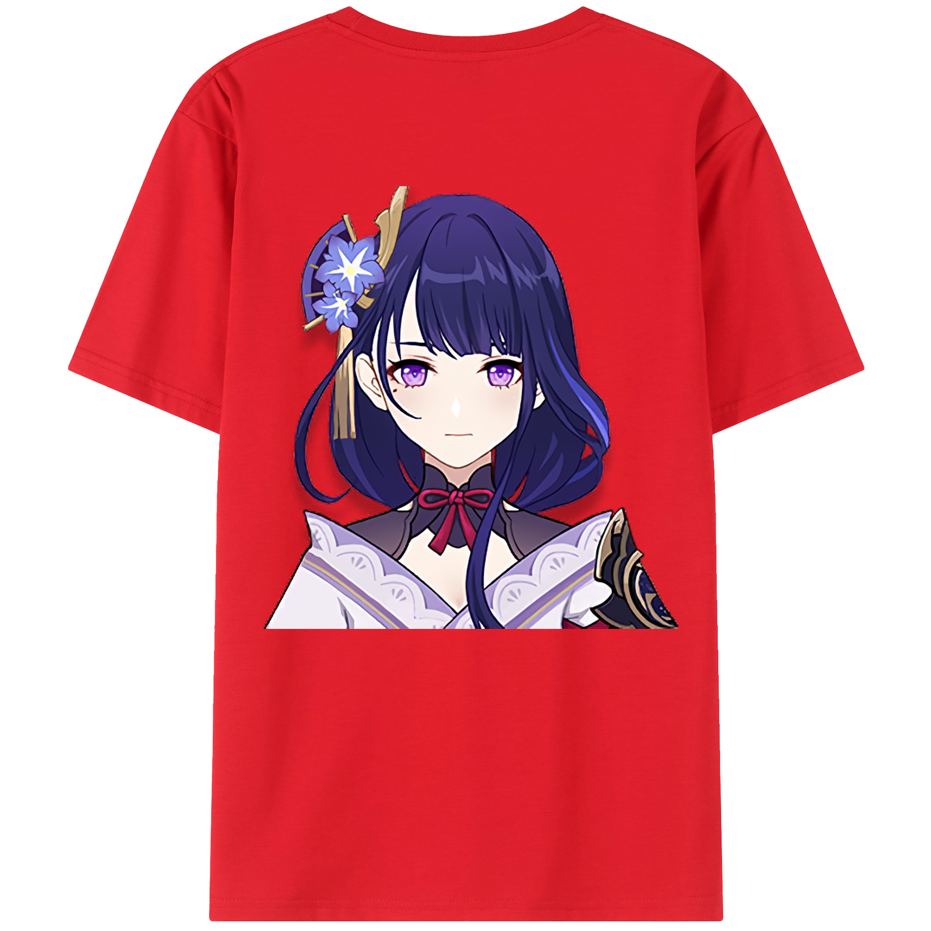 げんし神 雷電将軍 らいでんしょうぐん genshin Raiden Shogun レディース半袖Tシャツ(バックプリント)