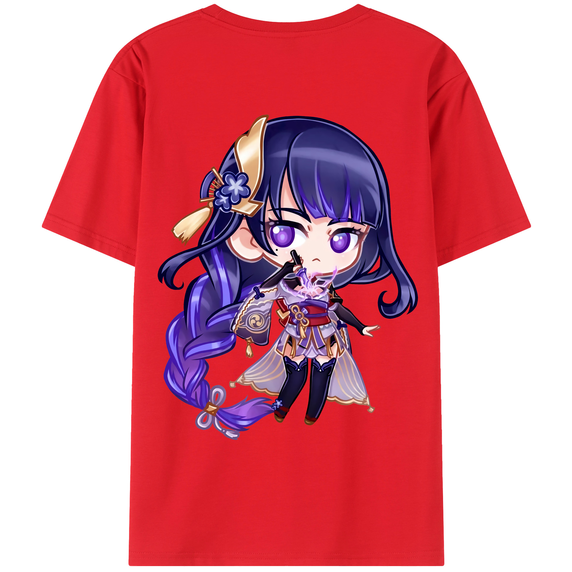 げんし神 雷電将軍 らいでんしょうぐん genshin Raiden Shogun レディース半袖Tシャツ(バックプリント)