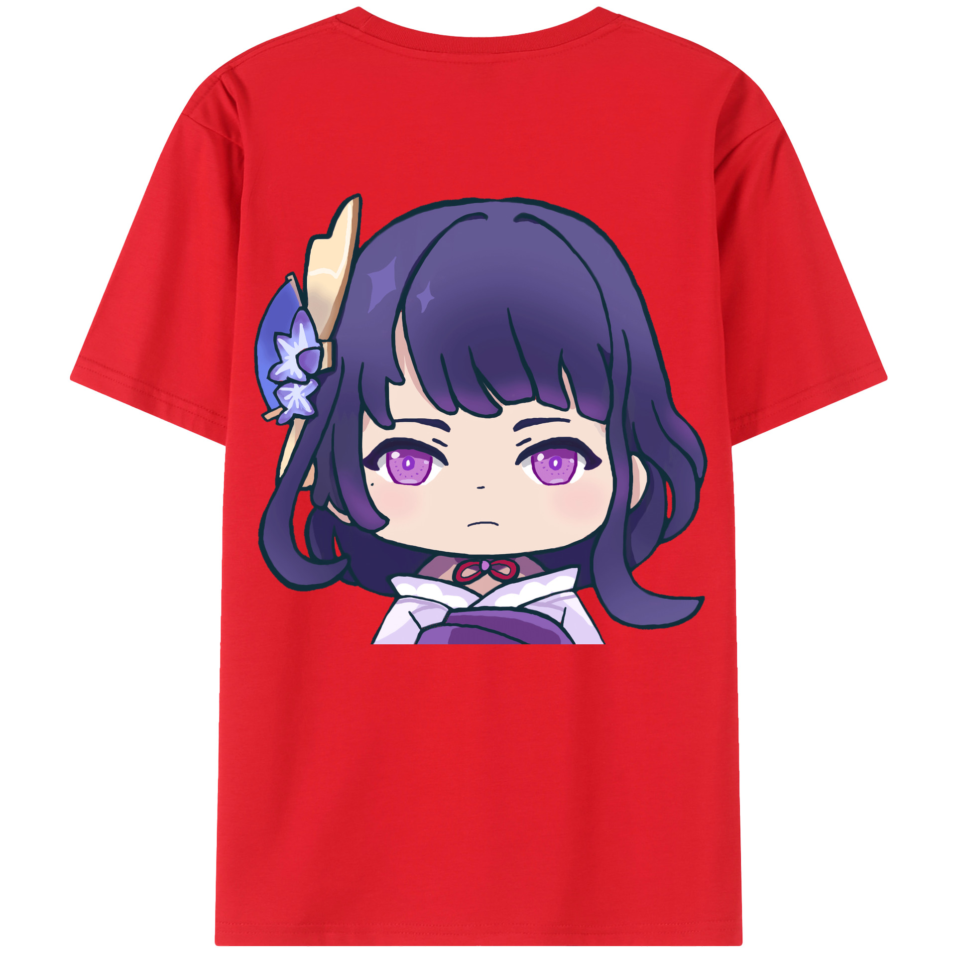 げんし神 雷電将軍 らいでんしょうぐん genshin Raiden Shogun レディース半袖Tシャツ(バックプリント)
