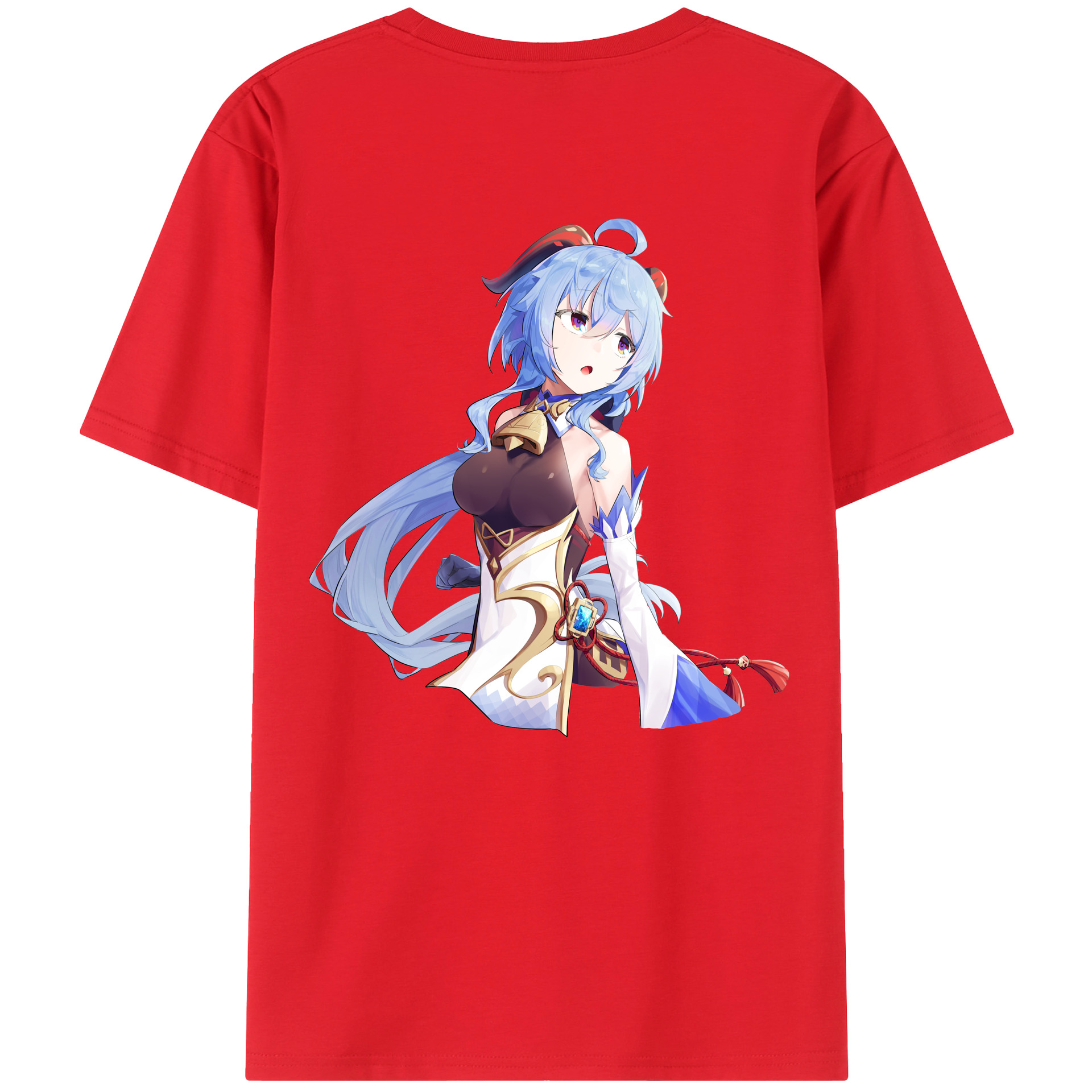 げんし神 甘雨 かんう genshin Ganyu レディース半袖Tシャツ(バックプリント)