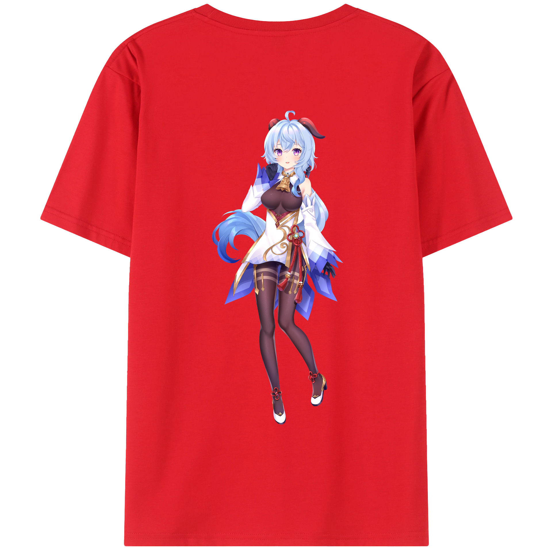 げんし神 甘雨 かんう genshin Ganyu レディース半袖Tシャツ(バックプリント)