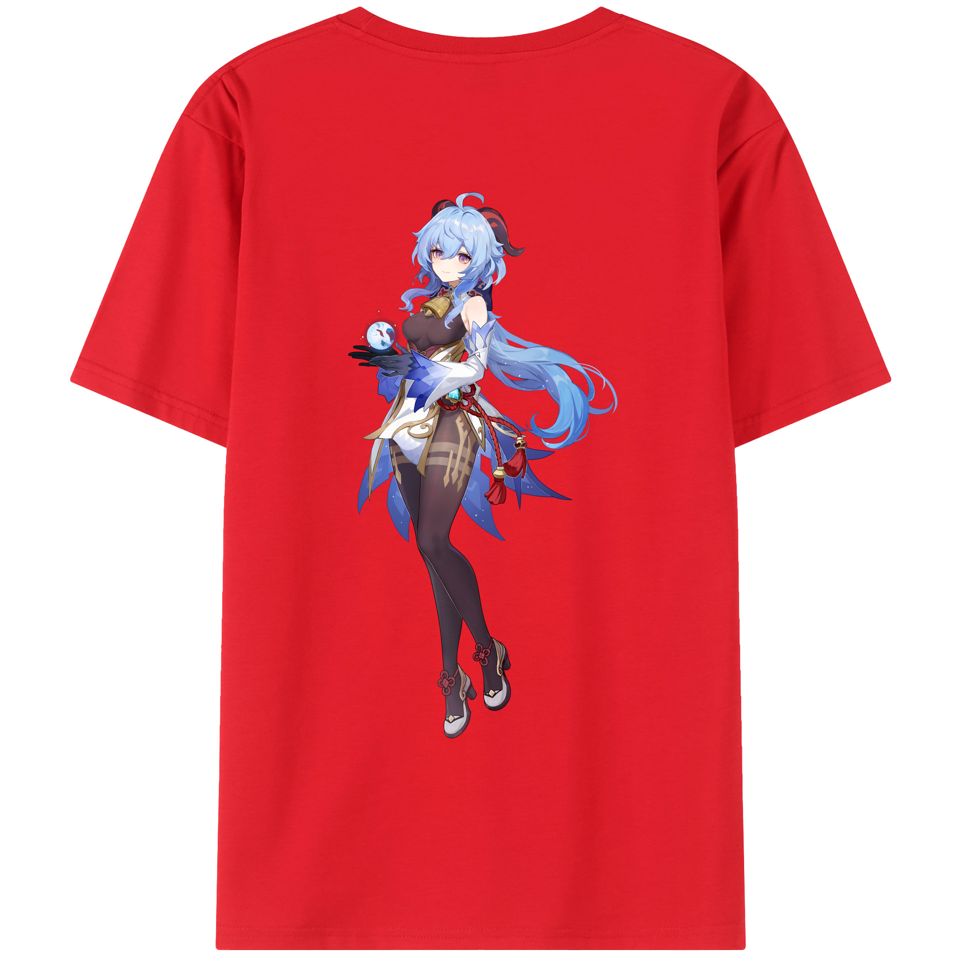 げんし神 甘雨 かんう genshin Ganyu レディース半袖Tシャツ(バックプリント)