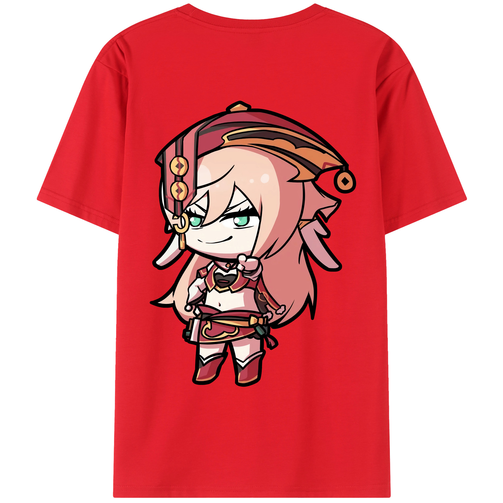 げんし神 ヤンフェイ genshin Yanfei レディース半袖Tシャツ(バックプリント)