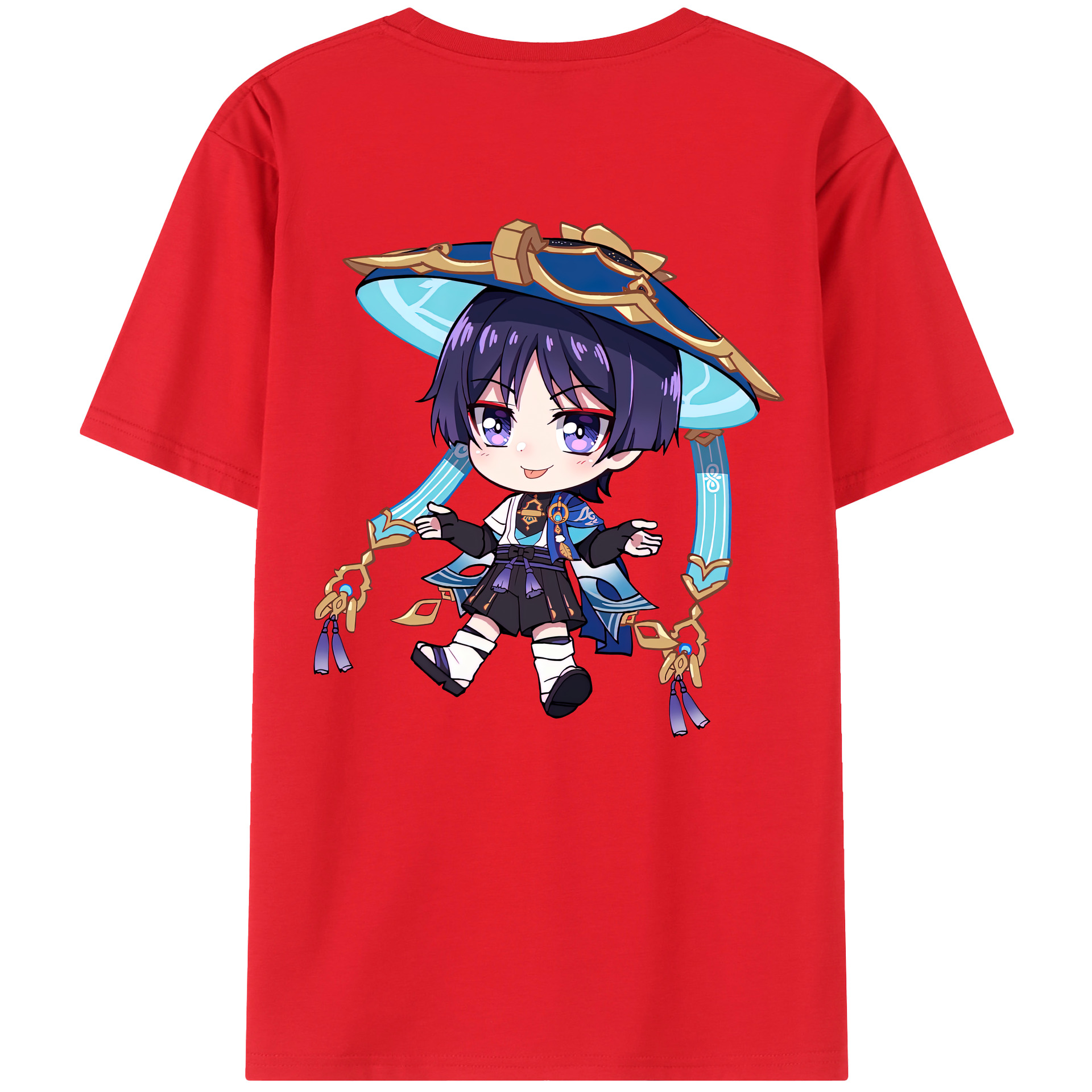 げんし神 さんペい genshin Sanpei レディース半袖Tシャツ(バックプリント)