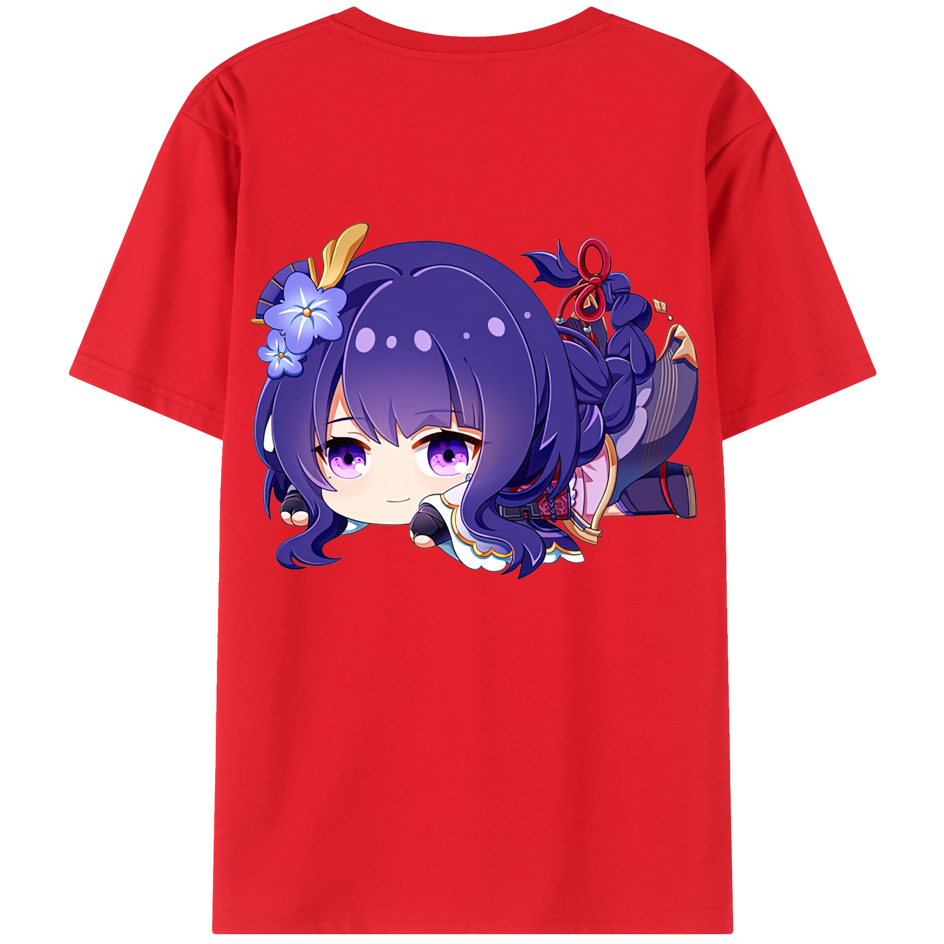 げんし神 雷電将軍 らいでんしょうぐん genshin Raiden Shogun レディース半袖Tシャツ(バックプリント)