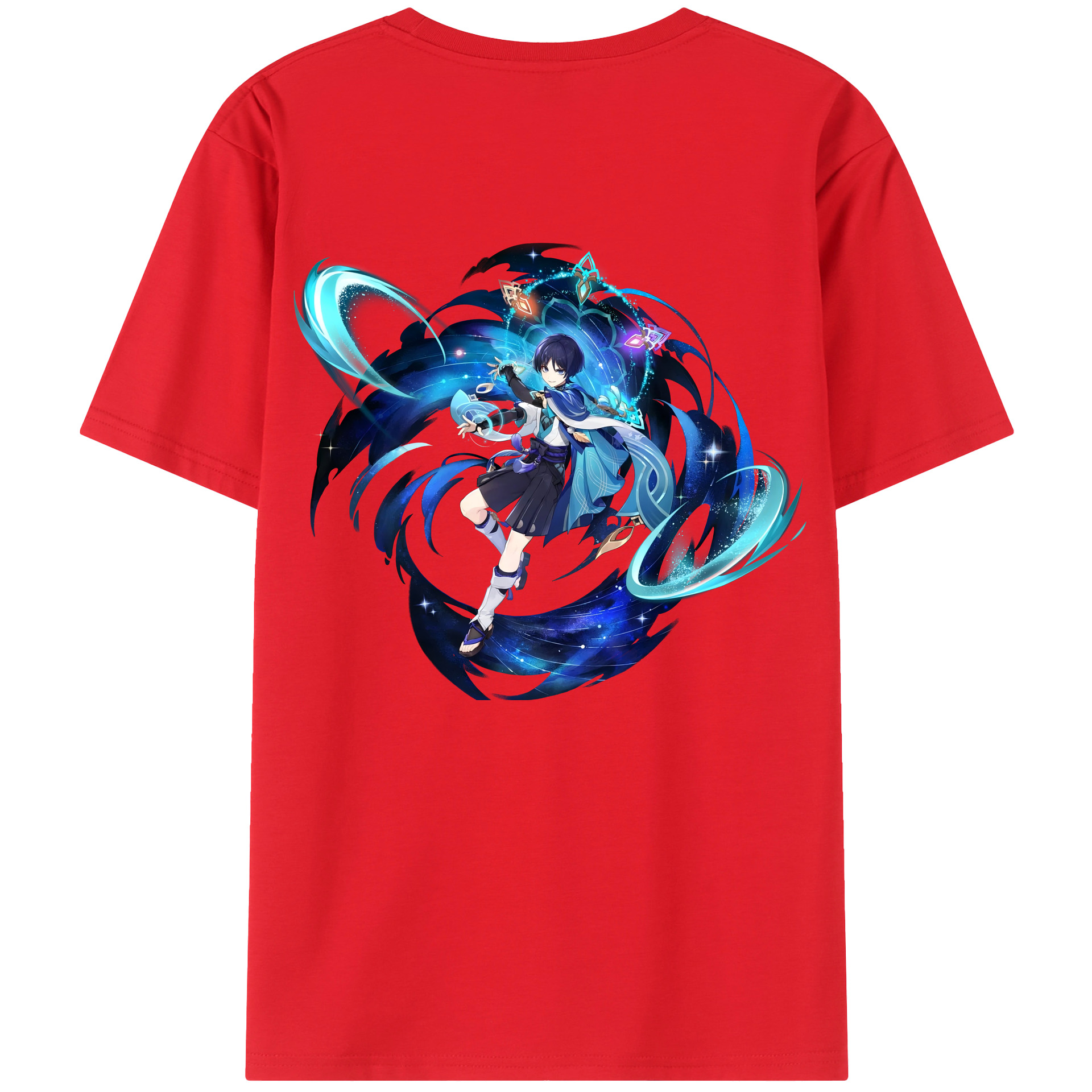 げんし神 さんペい genshin Sanpei レディース半袖Tシャツ(バックプリント)