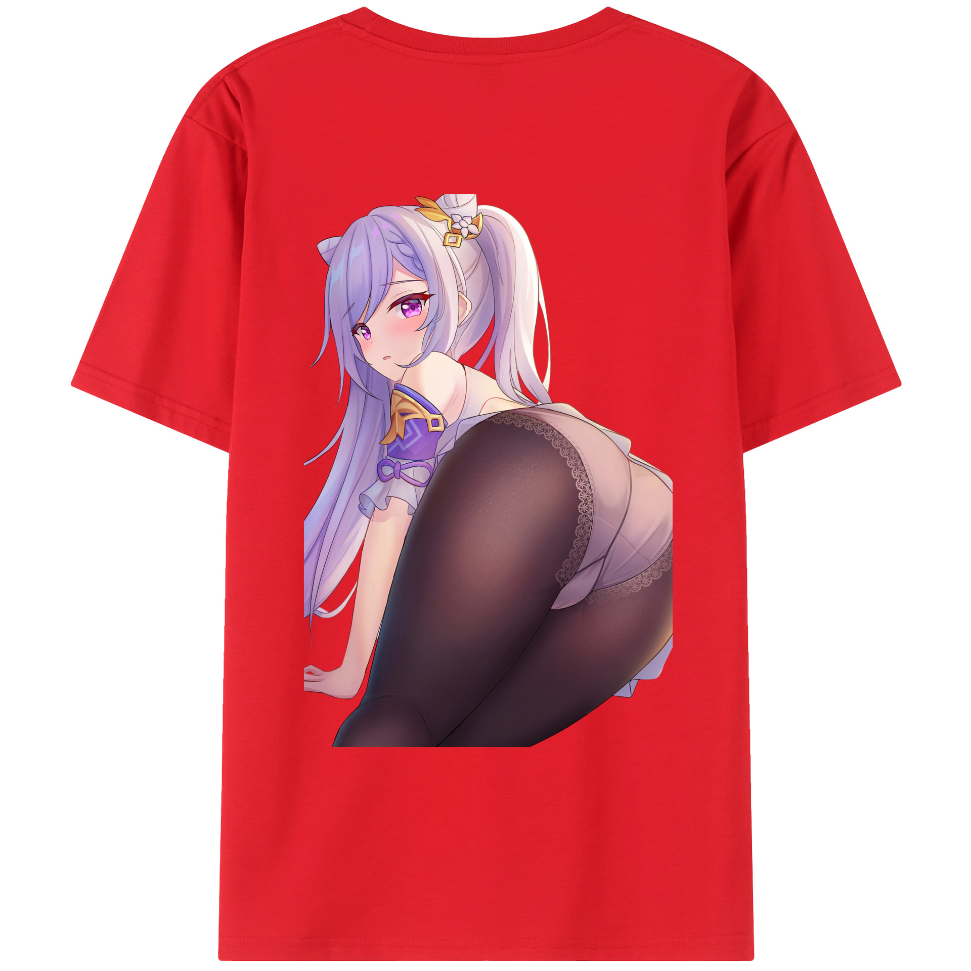 げんし神 刻晴 こくせい genshin Kokusei レディース半袖Tシャツ(バックプリント)