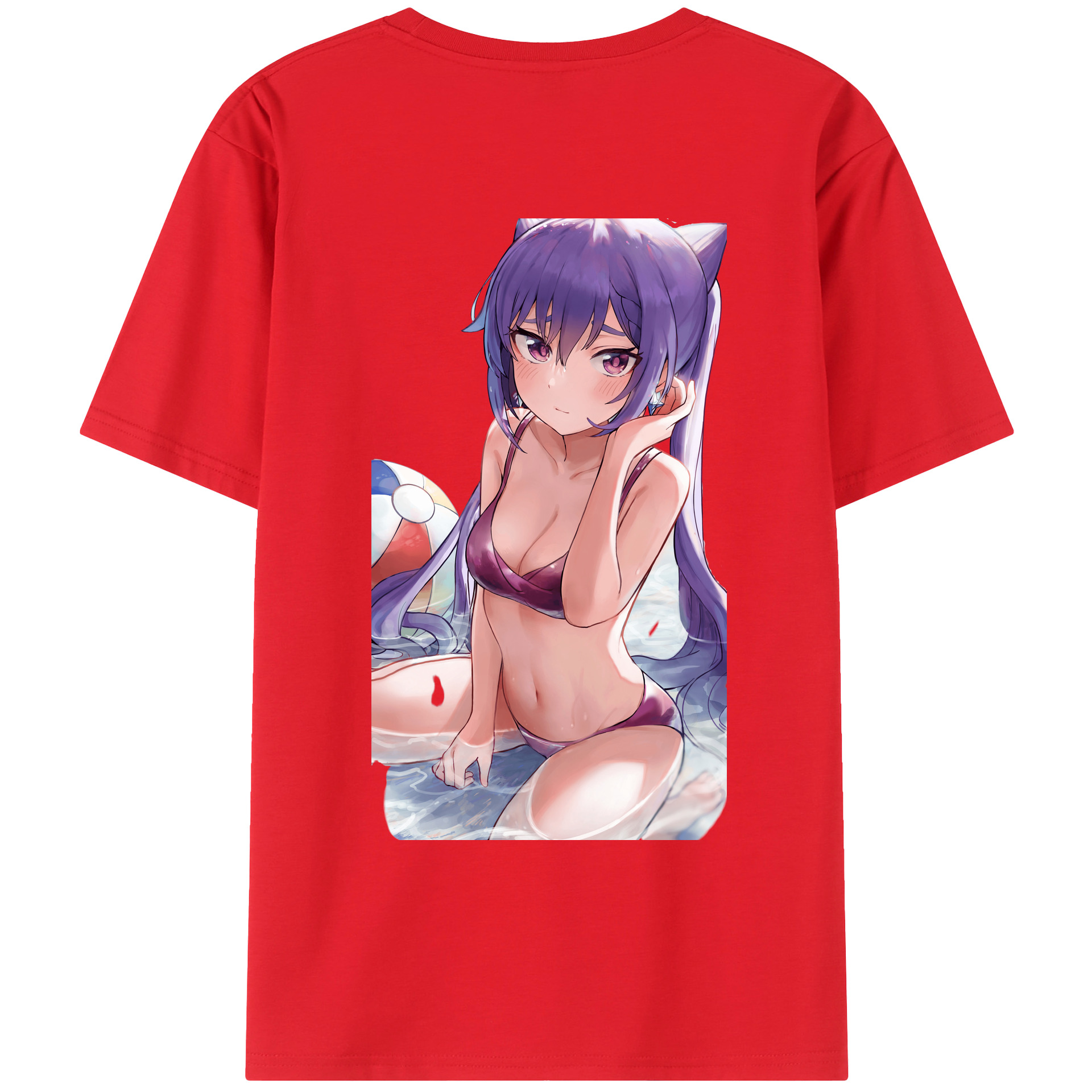 げんし神 刻晴 こくせい genshin Kokusei レディース半袖Tシャツ(バックプリント)