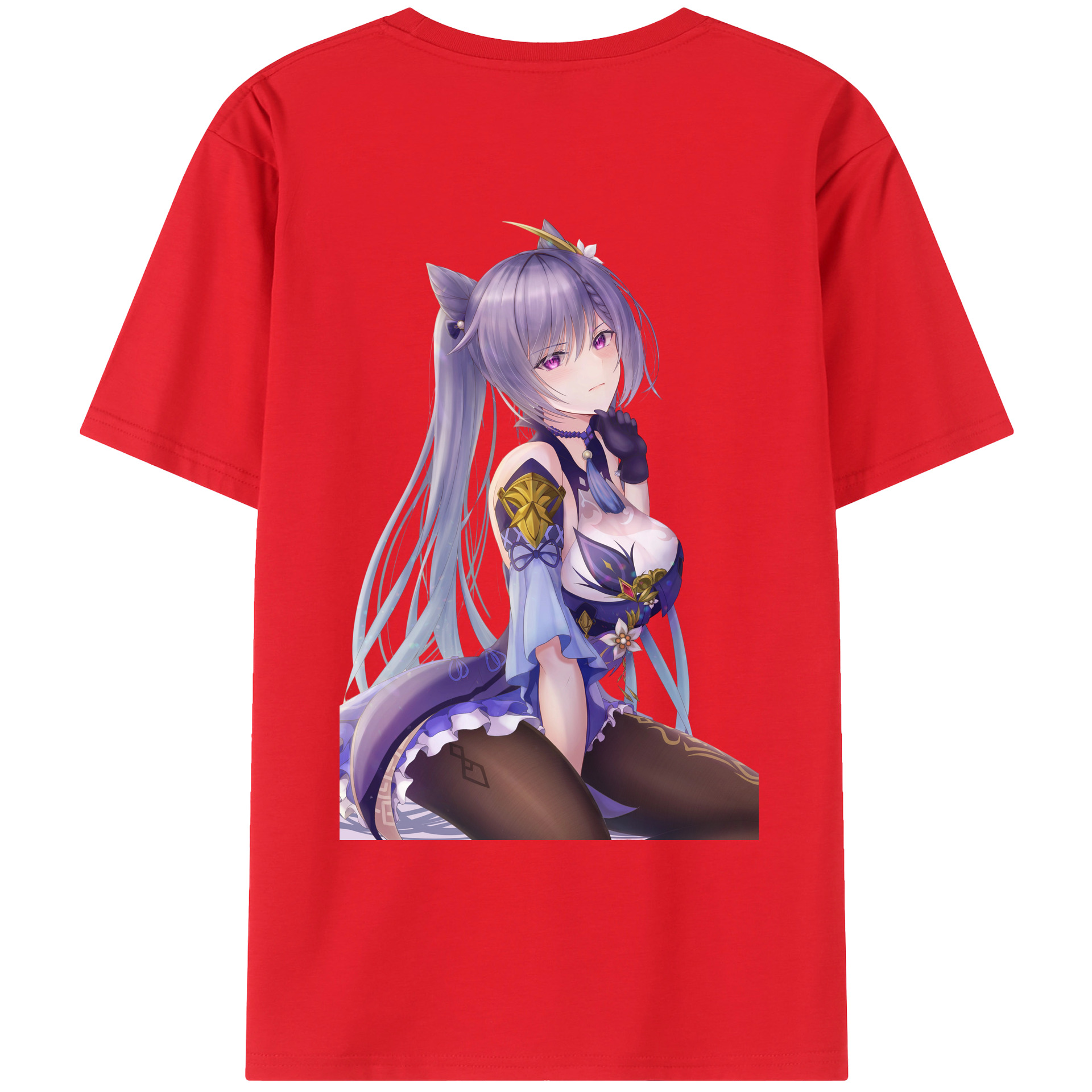 げんし神 刻晴 こくせい genshin Kokusei レディース半袖Tシャツ(バックプリント)