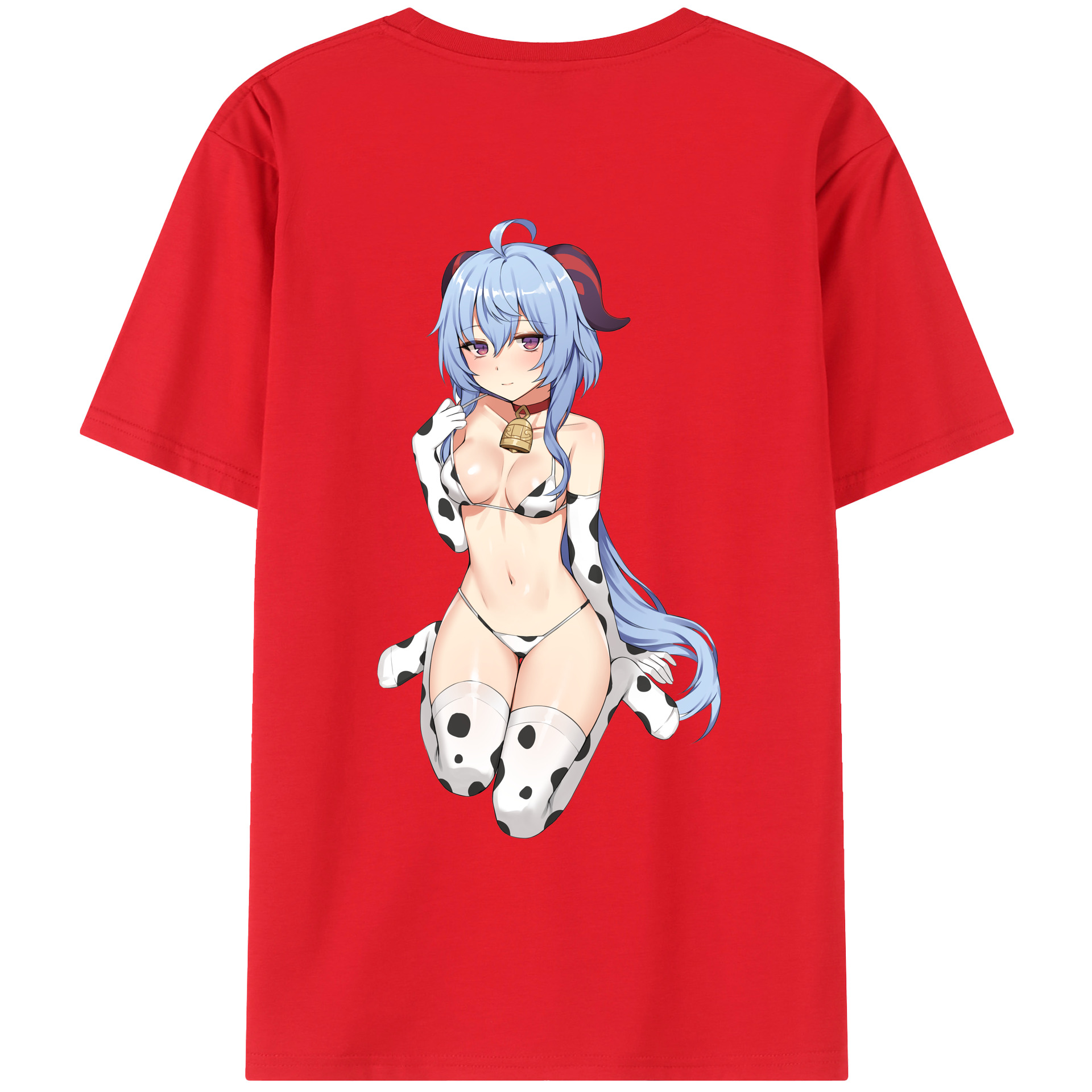 げんし神 甘雨 かんう genshin Ganyu レディース半袖Tシャツ(バックプリント)