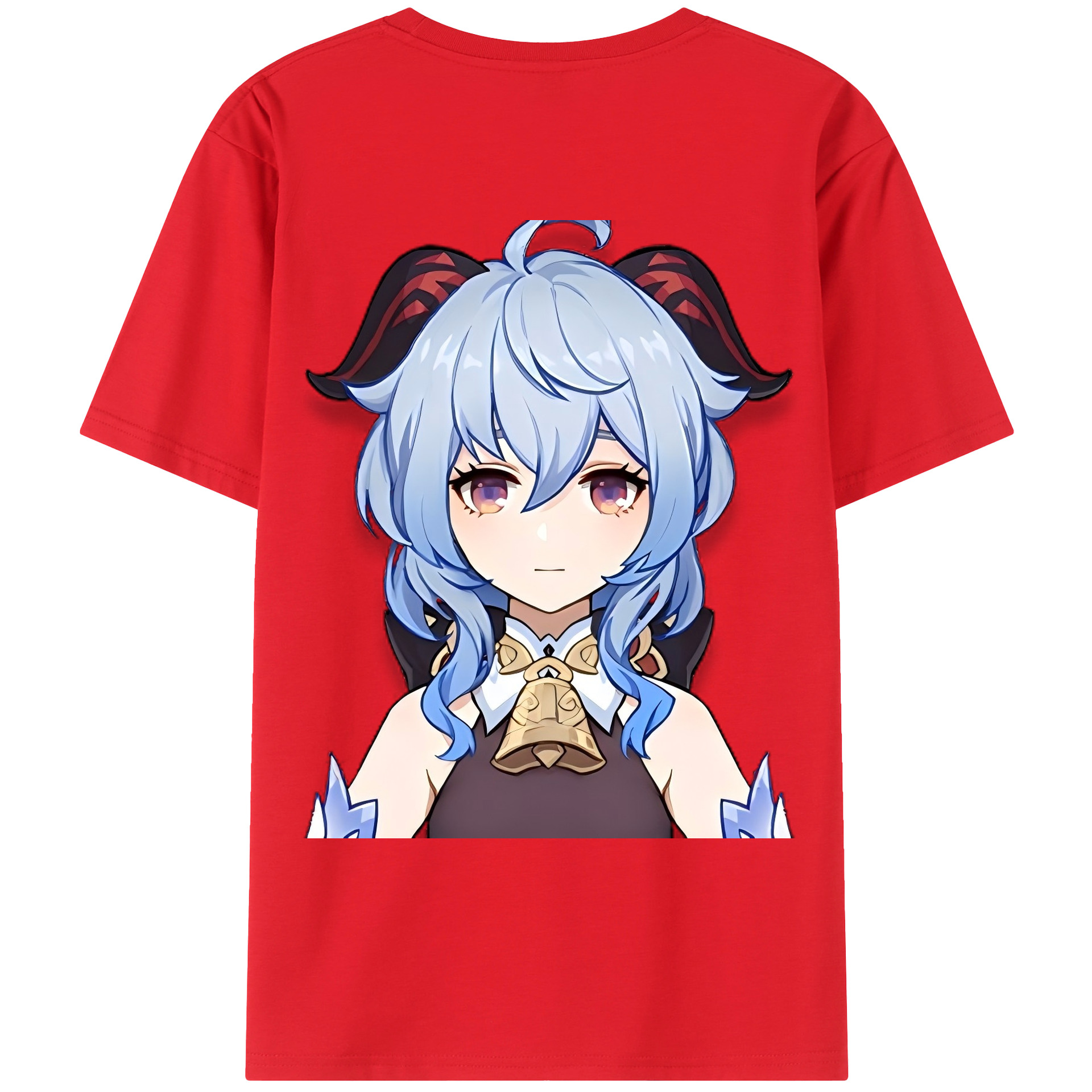 げんし神 甘雨 かんう genshin Ganyu レディース半袖Tシャツ(バックプリント)