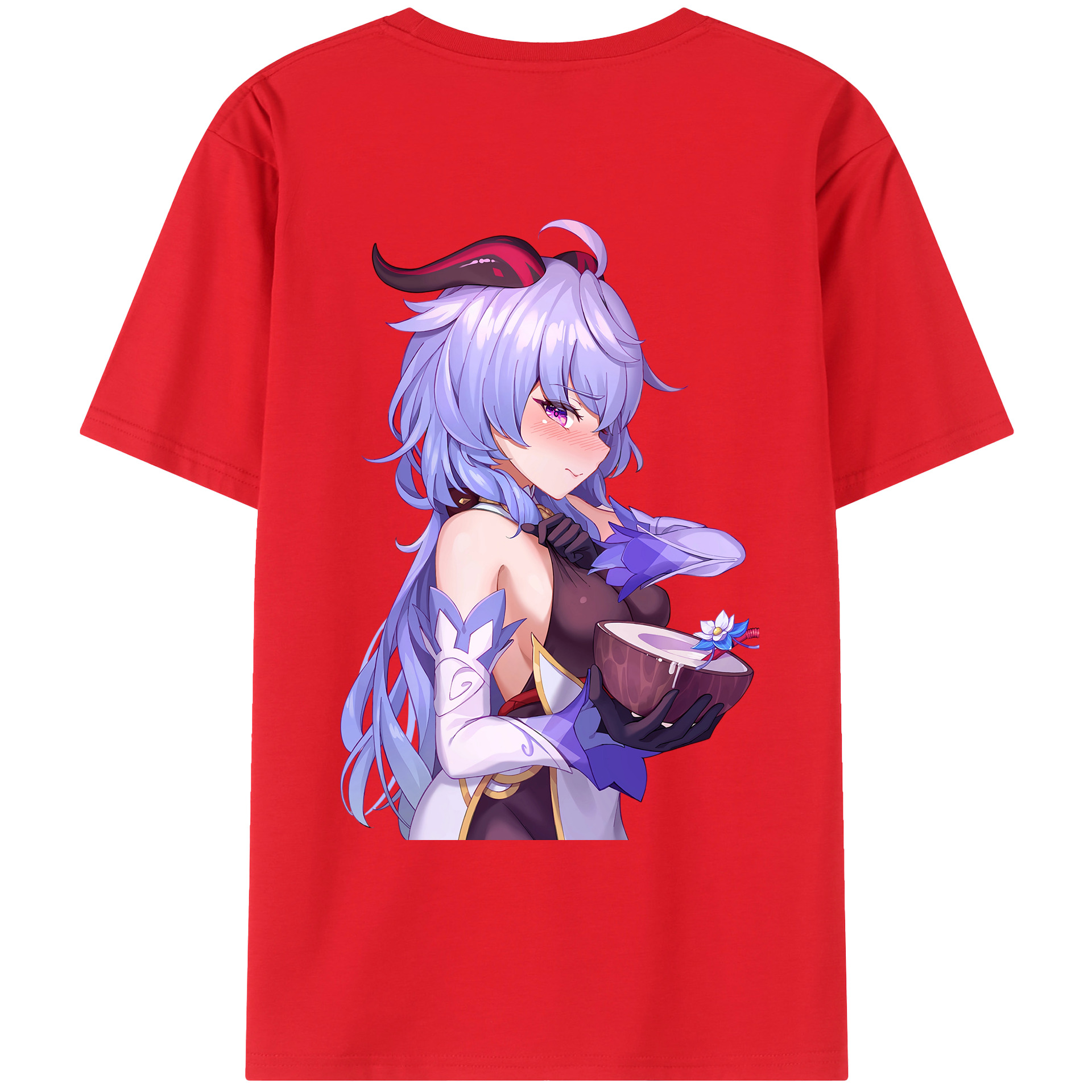 げんし神 甘雨 かんう genshin Ganyu レディース半袖Tシャツ(バックプリント)