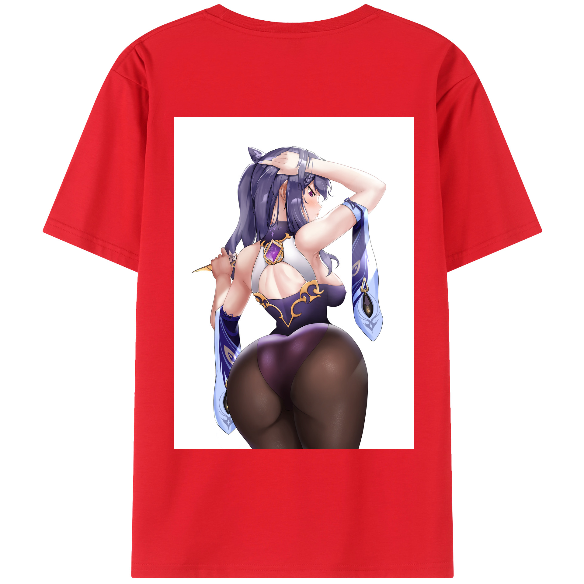げんし神 刻晴 こくせい genshin Kokusei レディース半袖Tシャツ(バックプリント)