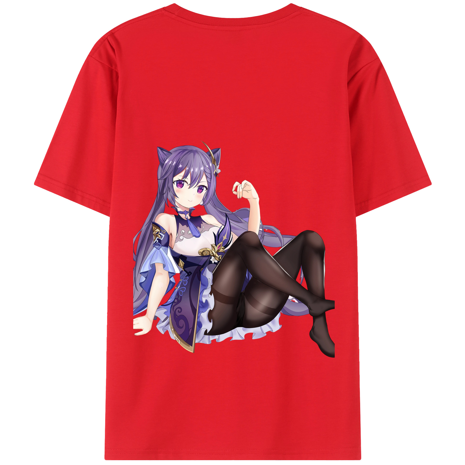 げんし神 刻晴 こくせい genshin Kokusei レディース半袖Tシャツ(バックプリント)