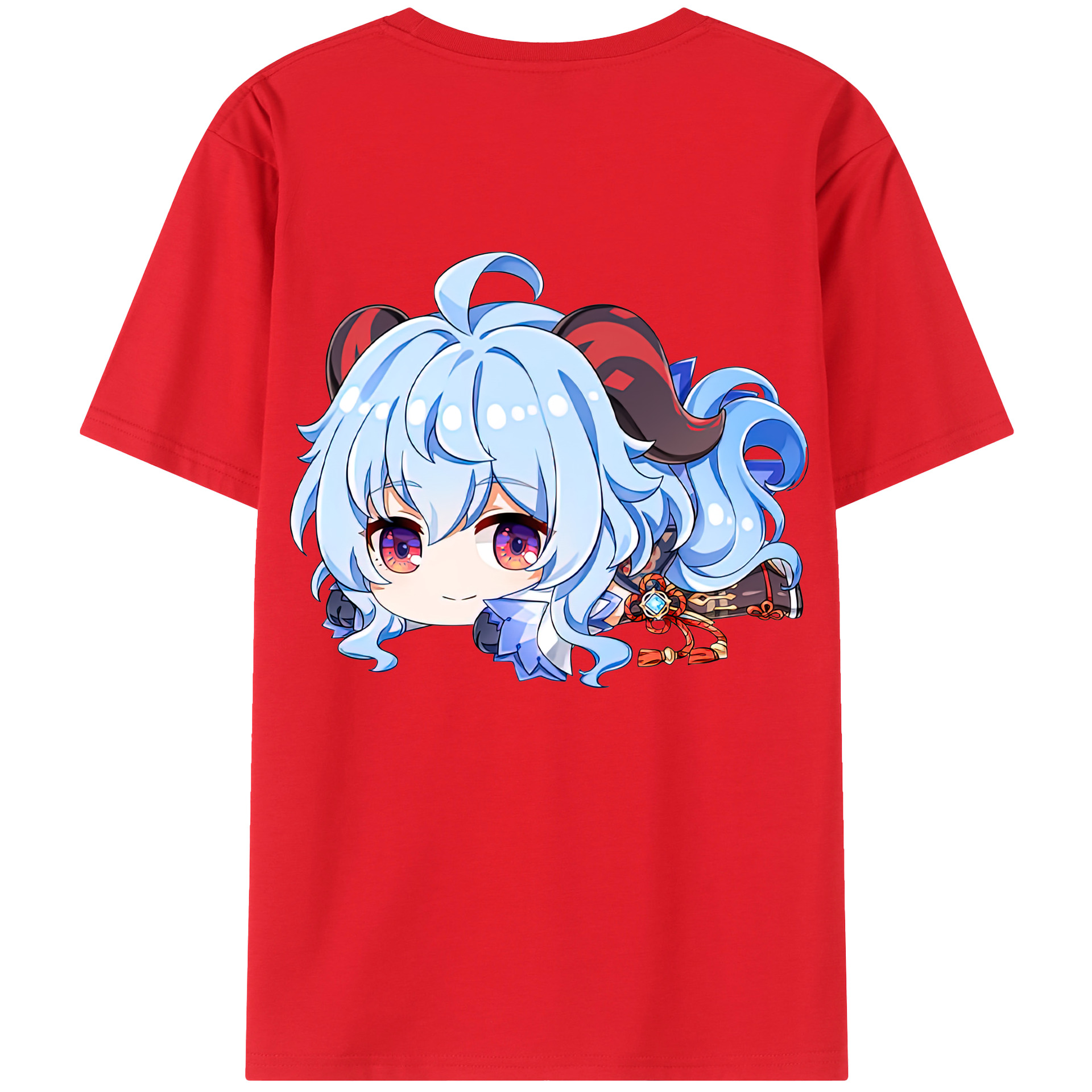 げんし神 甘雨 かんう genshin Ganyu レディース半袖Tシャツ(バックプリント)