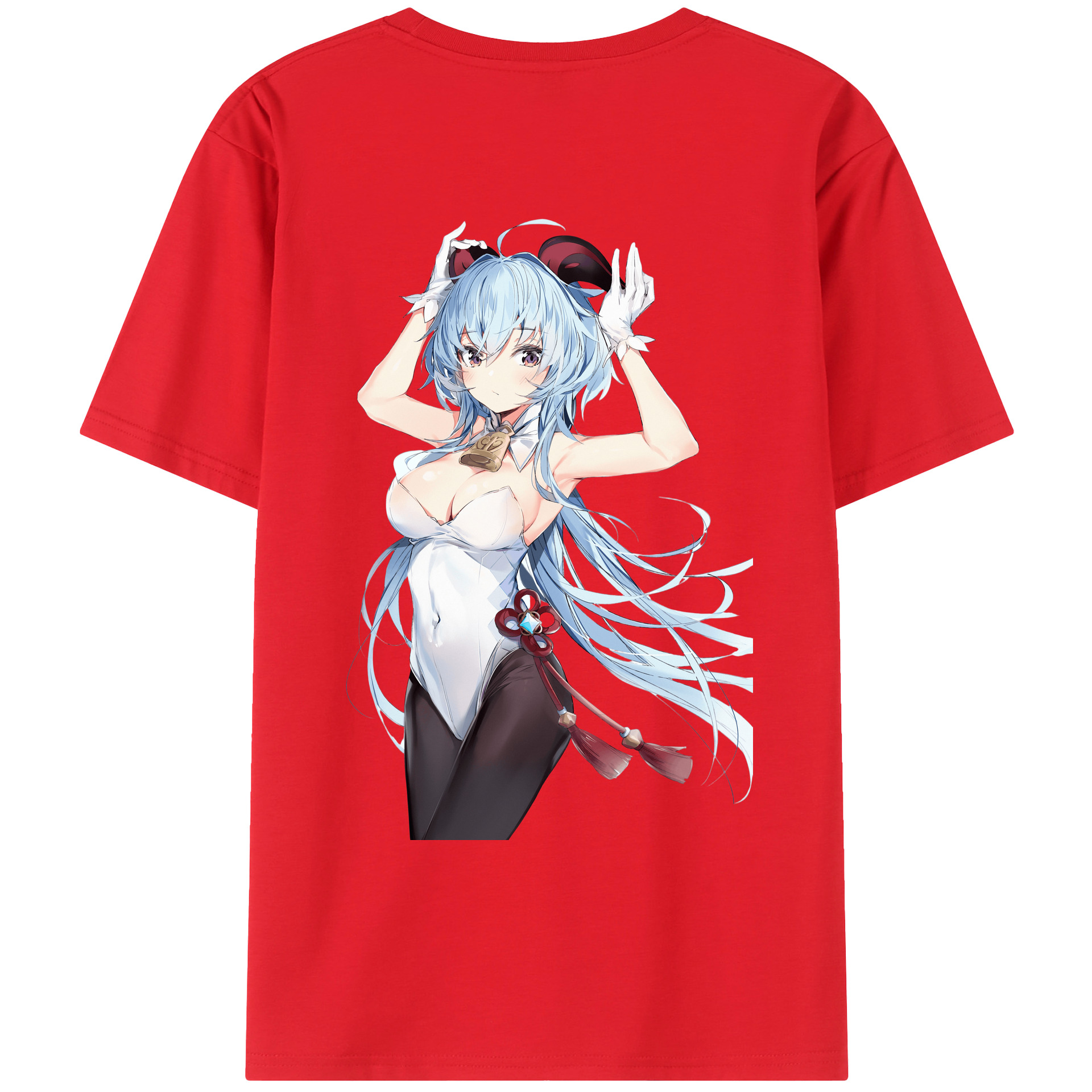 げんし神 甘雨 かんう genshin Ganyu レディース半袖Tシャツ(バックプリント)