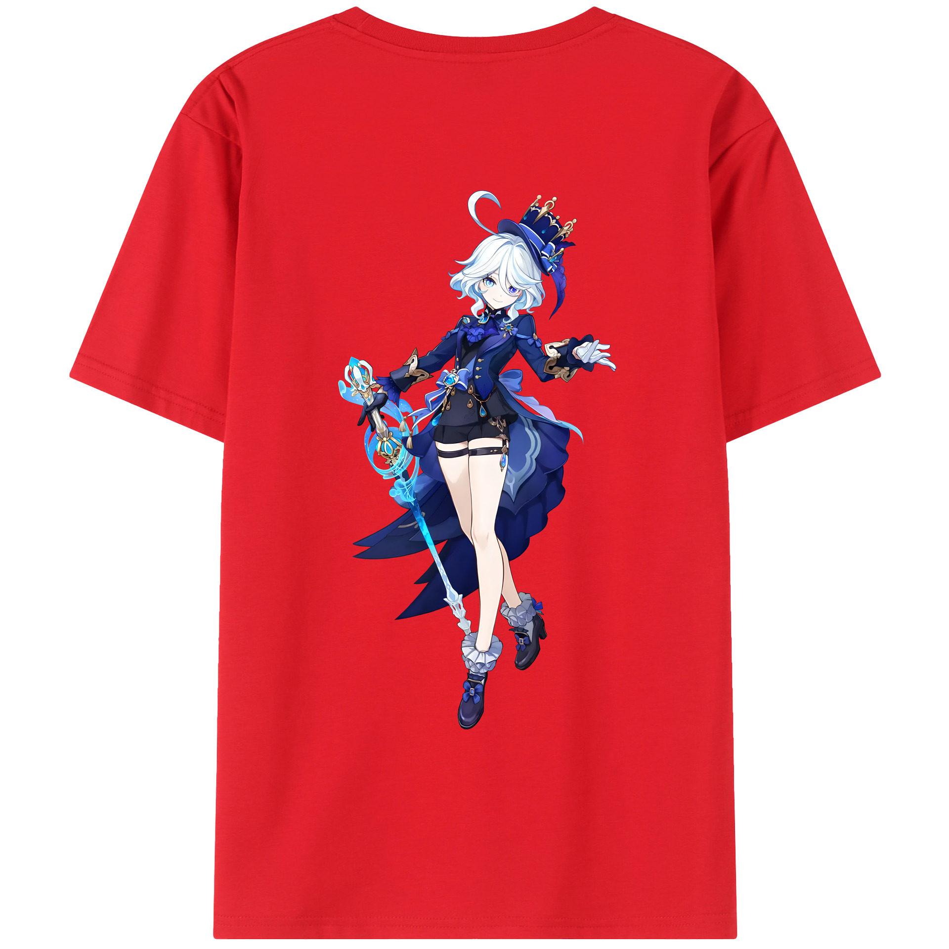 げんし神 フリーナ genshin Furina レディース半袖Tシャツ(バックプリント)