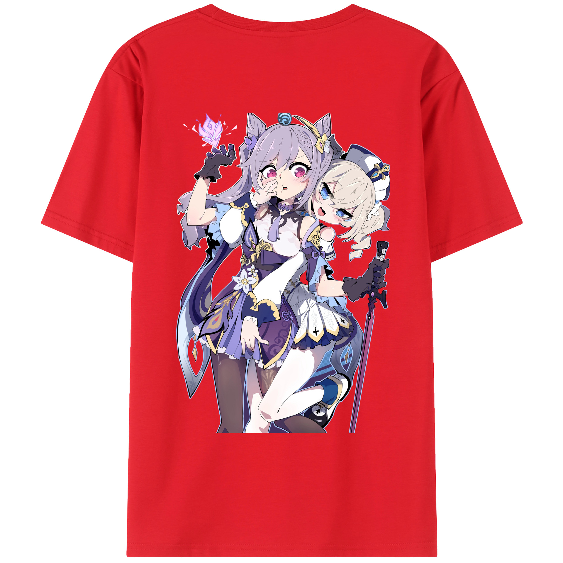 げんし神 刻晴 こくせい genshin Kokusei レディース半袖Tシャツ(バックプリント)