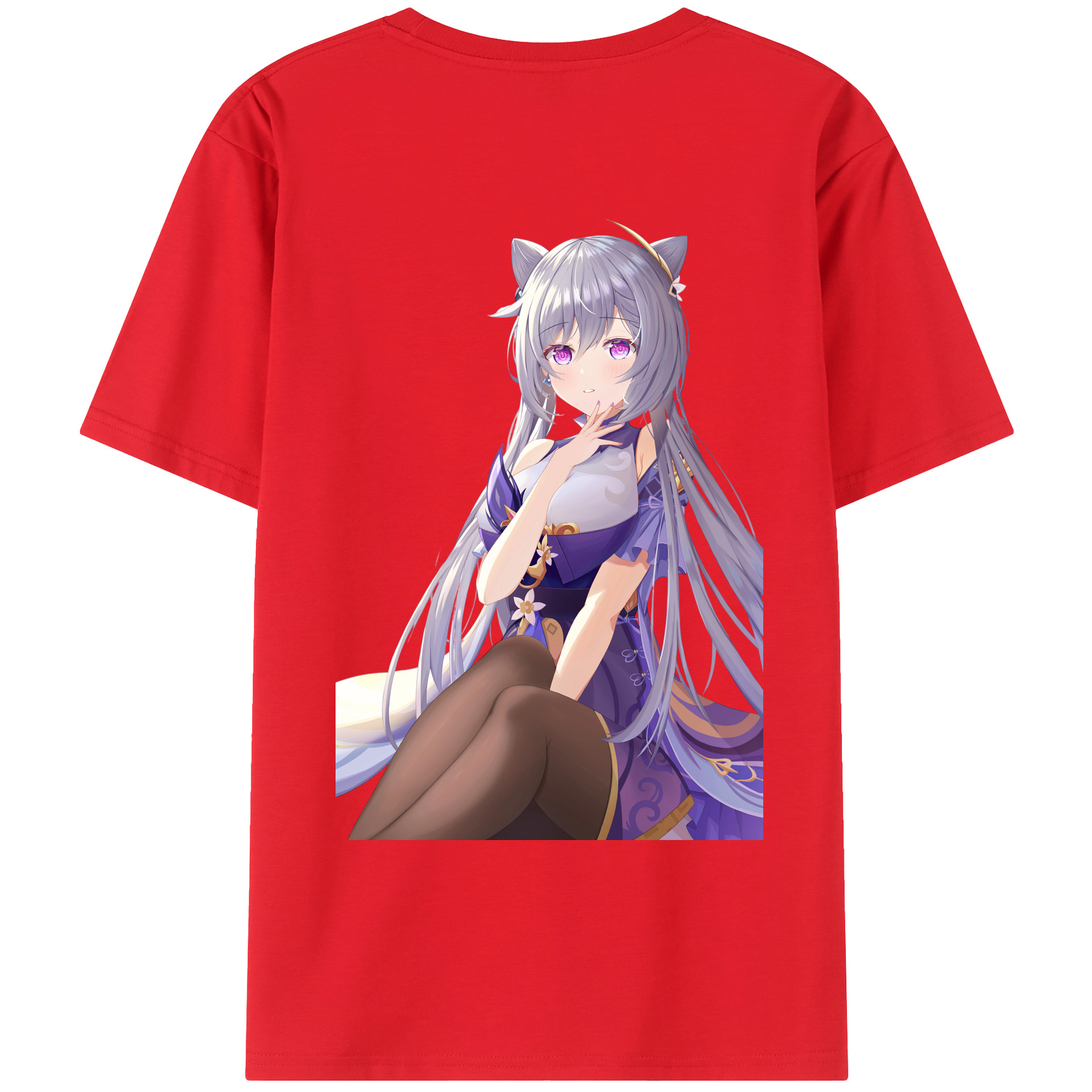 げんし神 刻晴 こくせい genshin Kokusei レディース半袖Tシャツ(バックプリント)