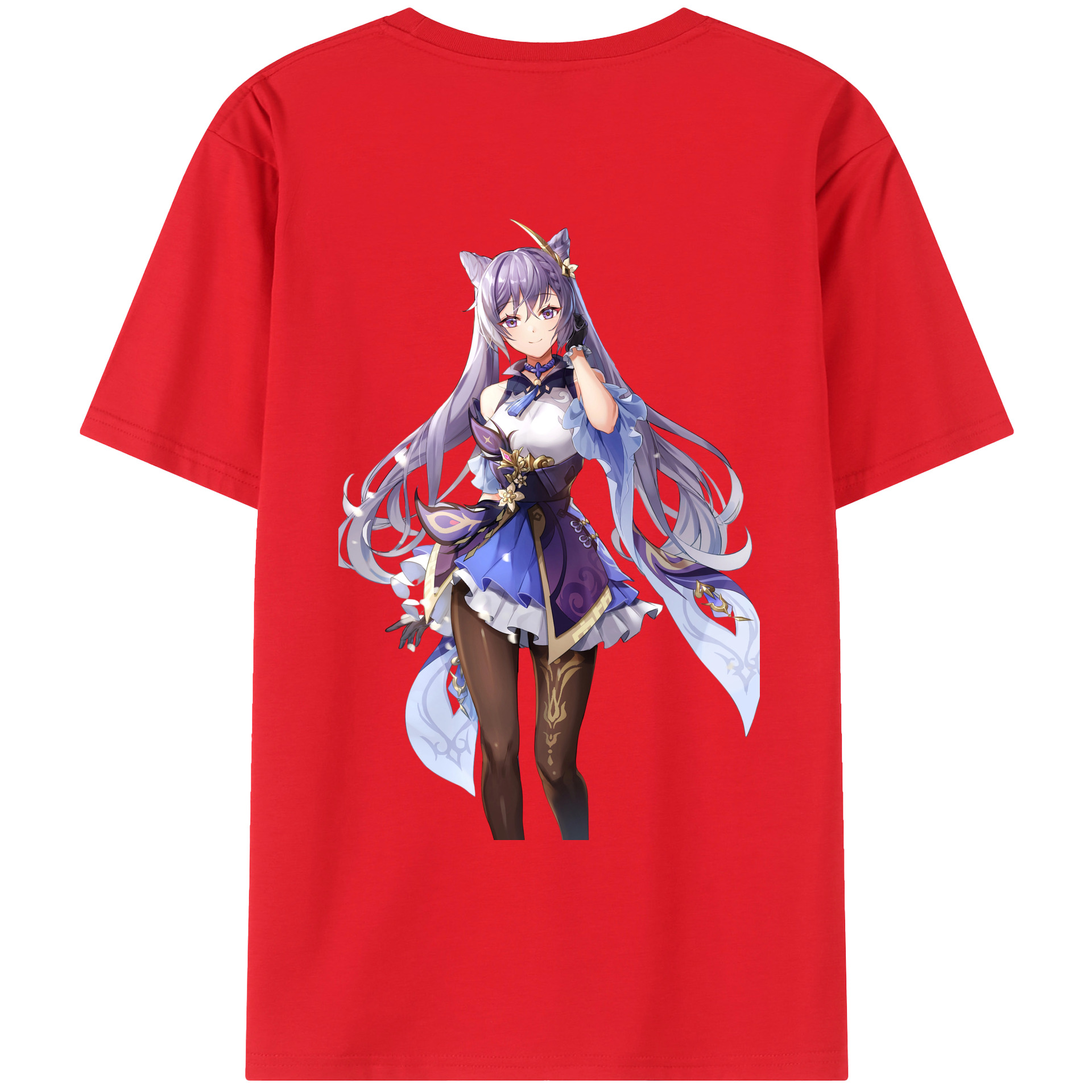 げんし神 刻晴 こくせい genshin Kokusei レディース半袖Tシャツ(バックプリント)