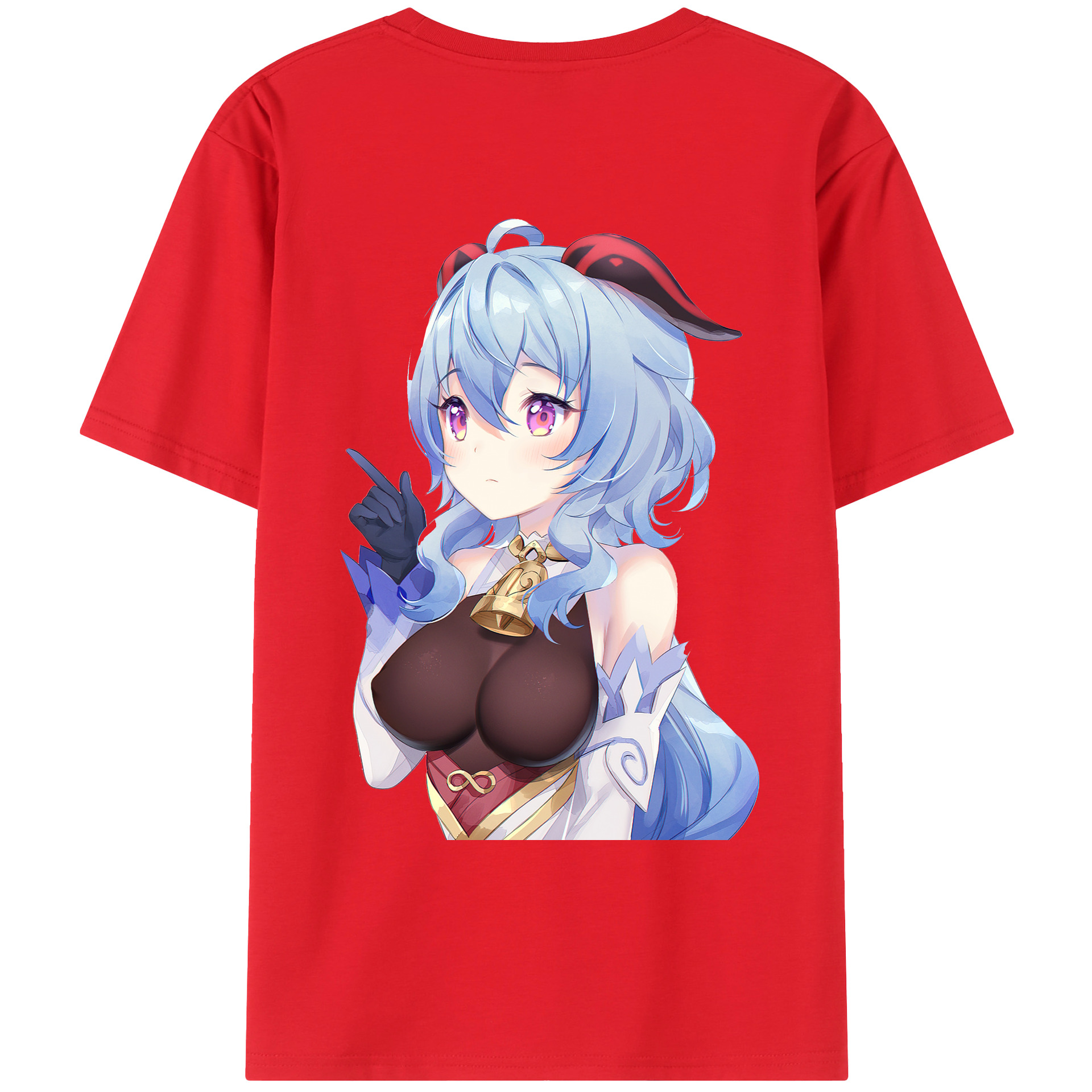 げんし神 甘雨 かんう genshin Ganyu レディース半袖Tシャツ(バックプリント)