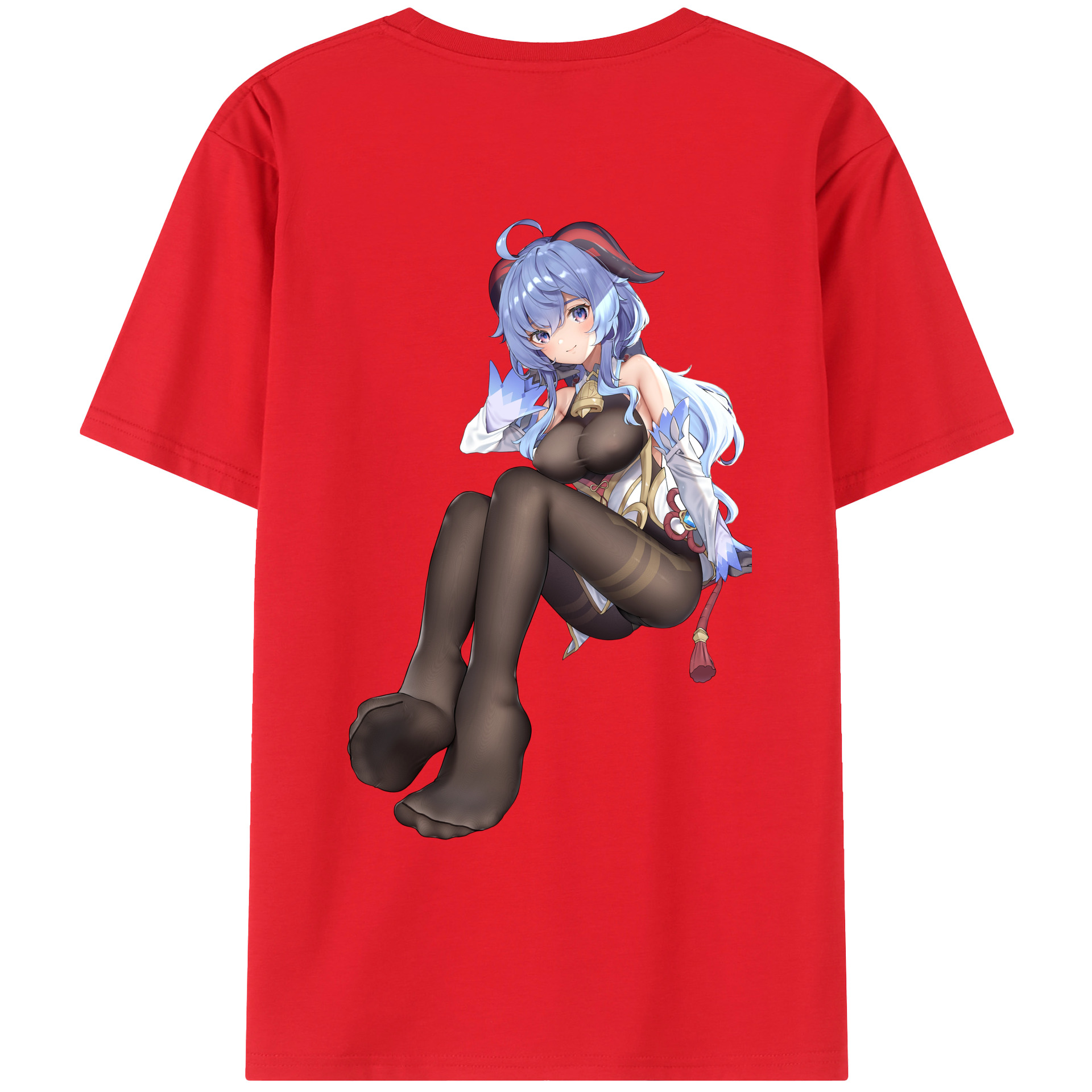 げんし神 甘雨 かんう genshin Ganyu レディース半袖Tシャツ(バックプリント)
