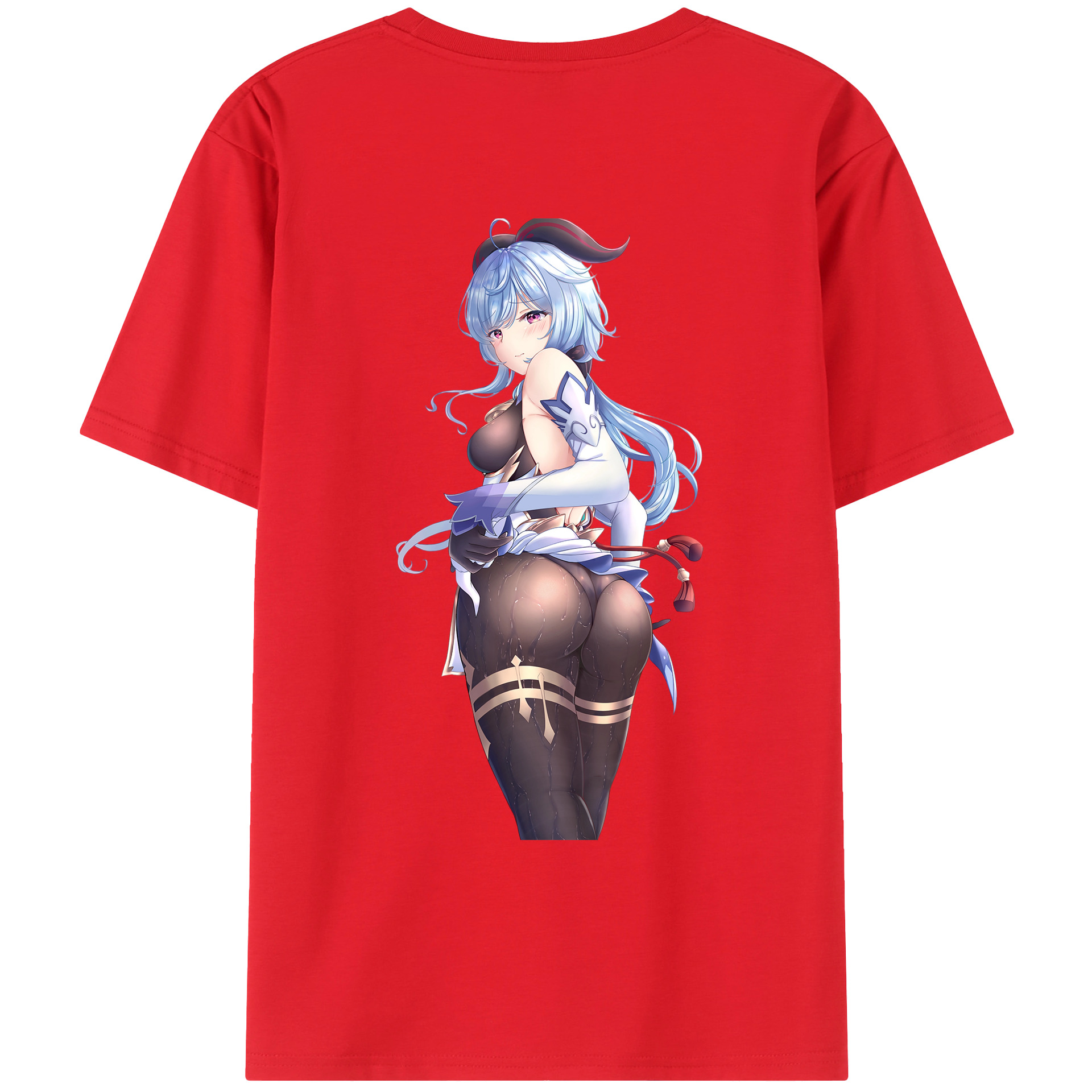 げんし神 甘雨 かんう genshin Ganyu レディース半袖Tシャツ(バックプリント)