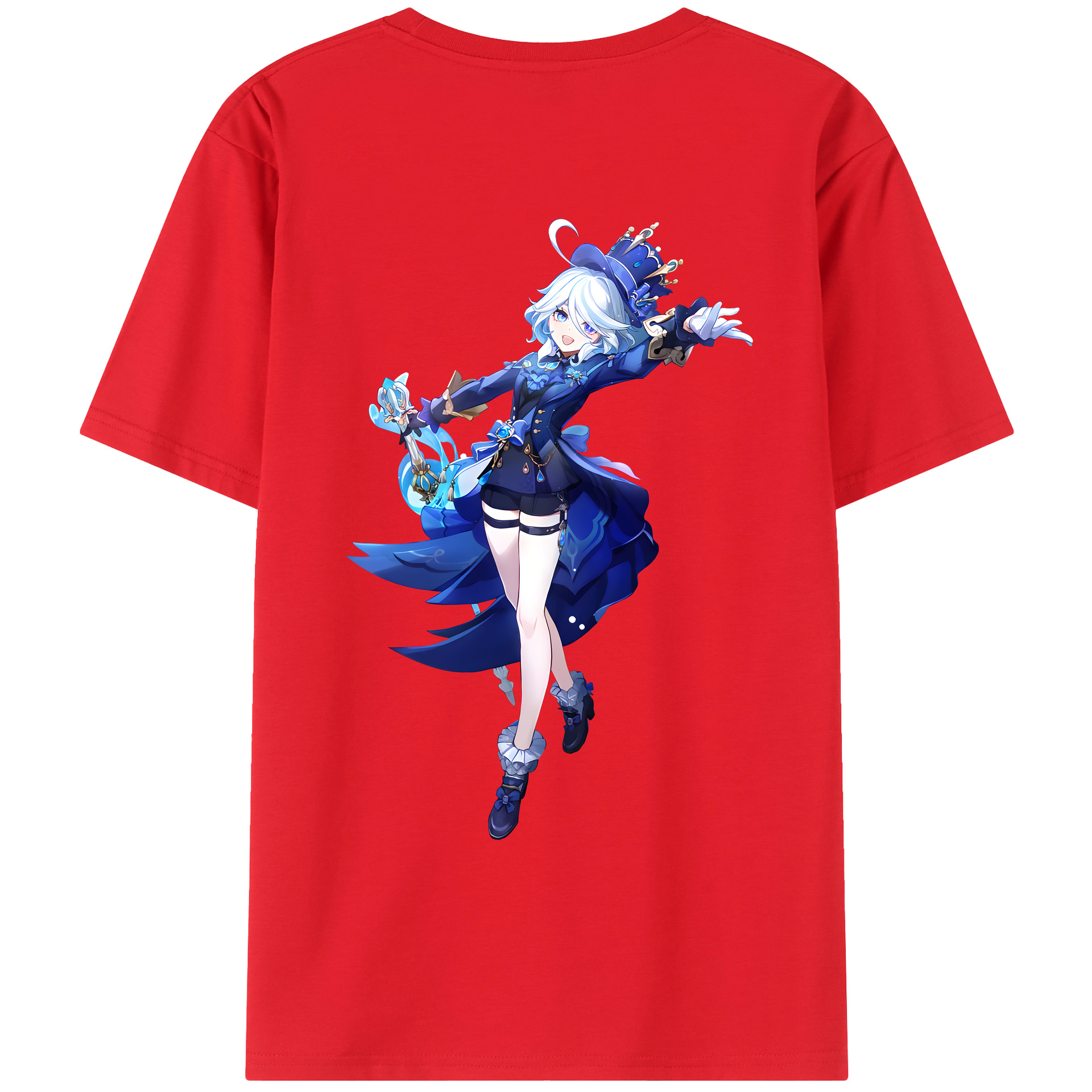げんし神 フリーナ genshin Furina レディース半袖Tシャツ(バックプリント)
