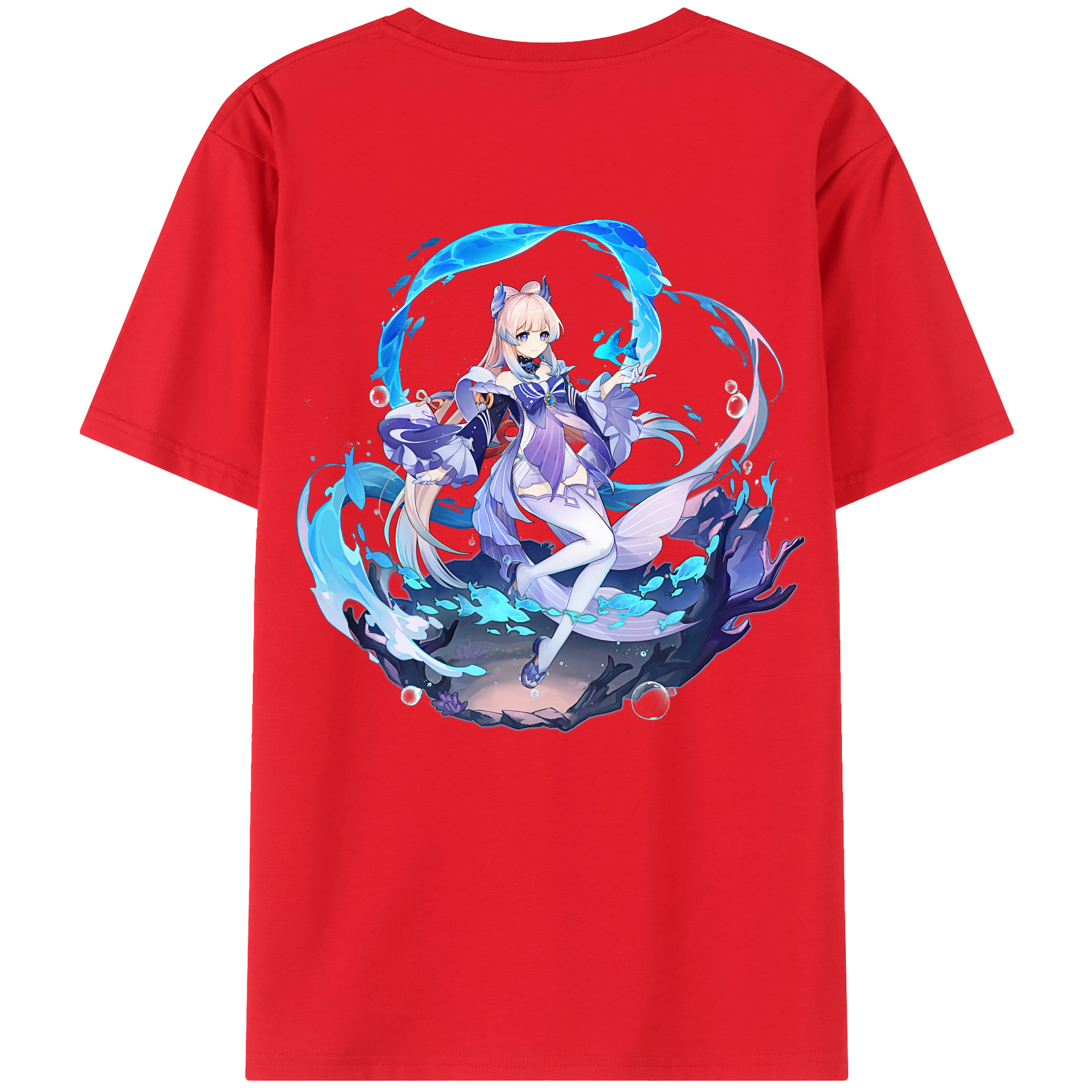 げんし神 珊瑚宮心海 サンゴノミヤ・ココミ genshin Sangonomiya Kokomi レディース半袖Tシャツ(バックプリント)