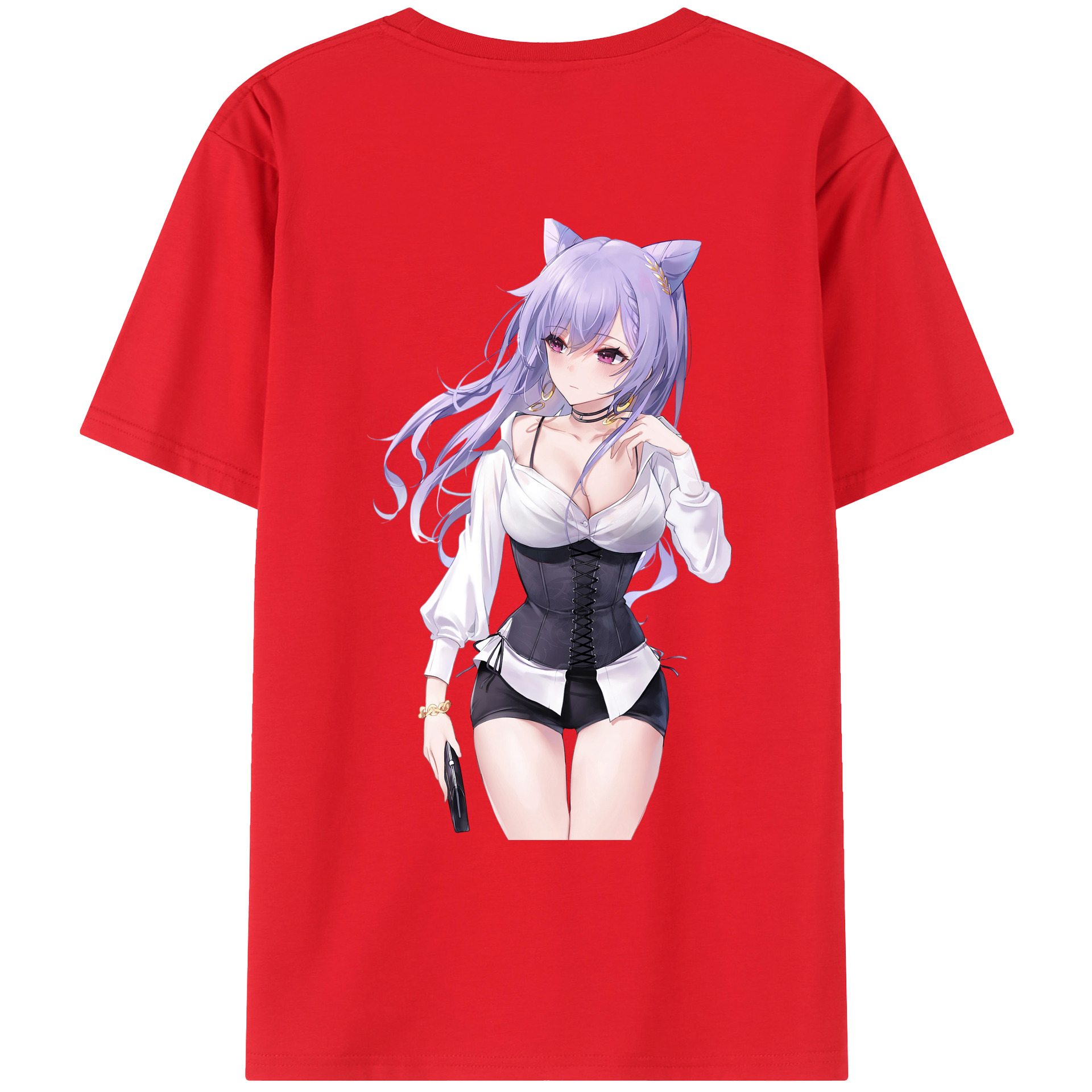 げんし神 刻晴 こくせい genshin Kokusei レディース半袖Tシャツ(バックプリント)