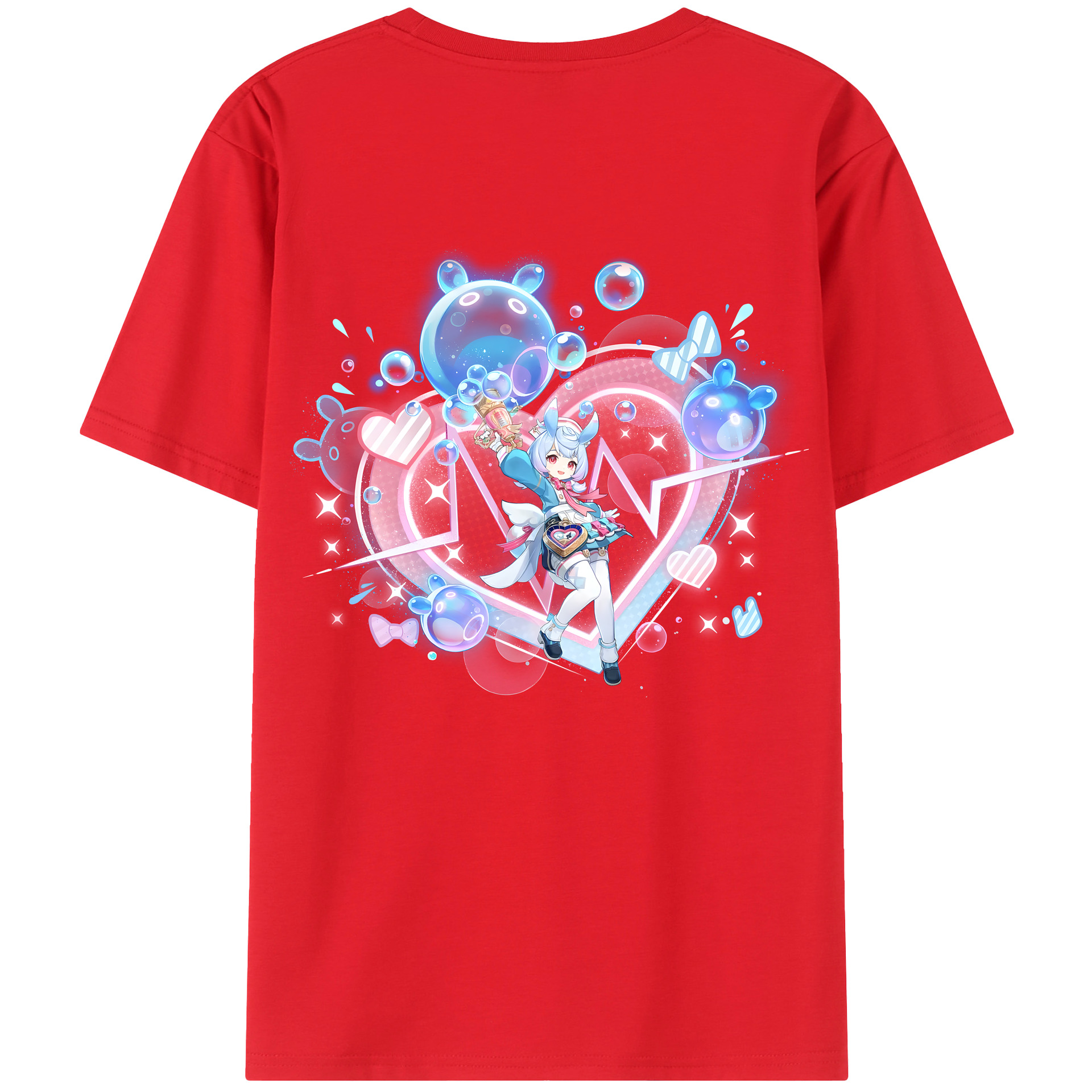 げんし神 シゲウィン genshin Shigewin レディース半袖Tシャツ(バックプリント)