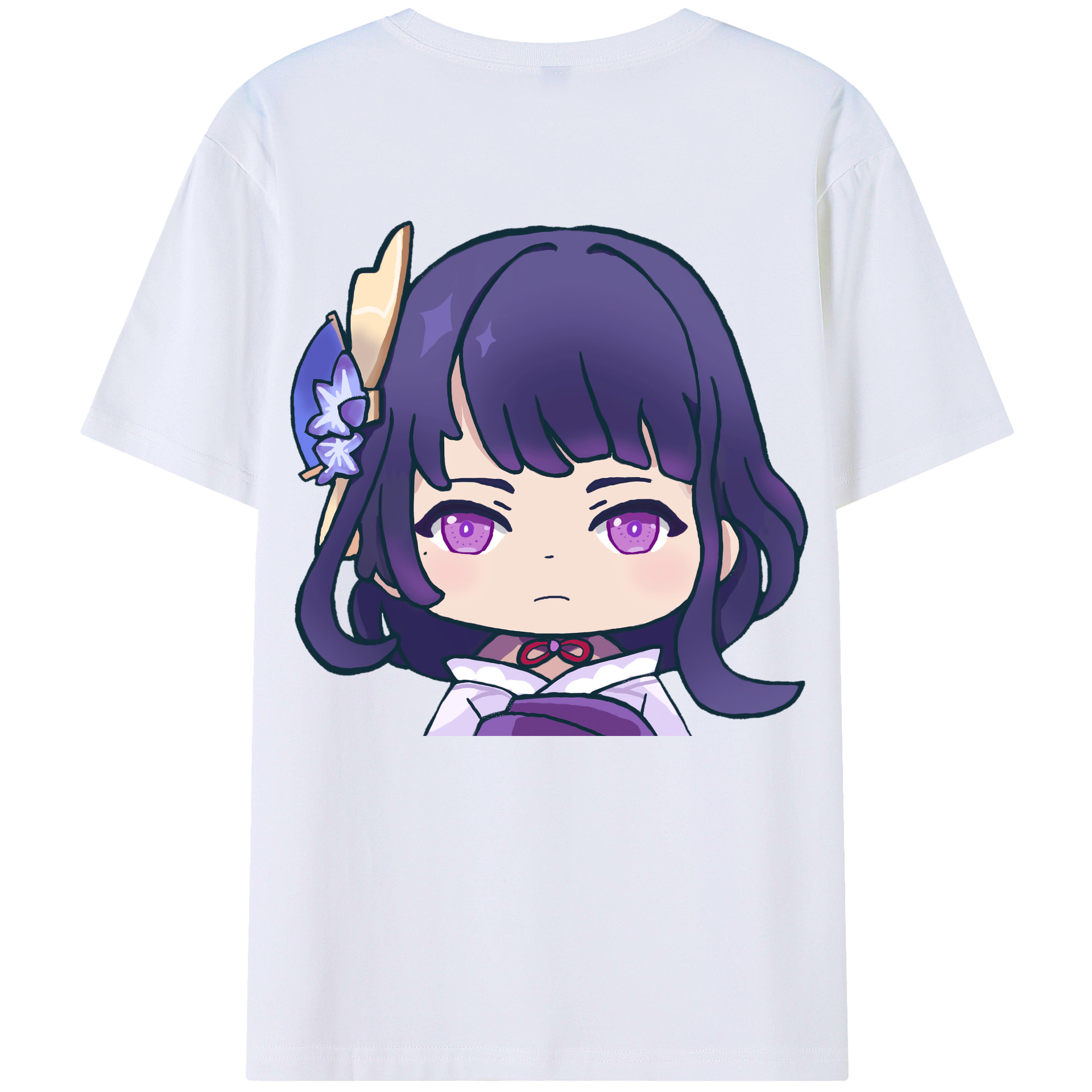 げんし神 雷電将軍 らいでんしょうぐん genshin Raiden Shogun レディース半袖Tシャツ(バックプリント)