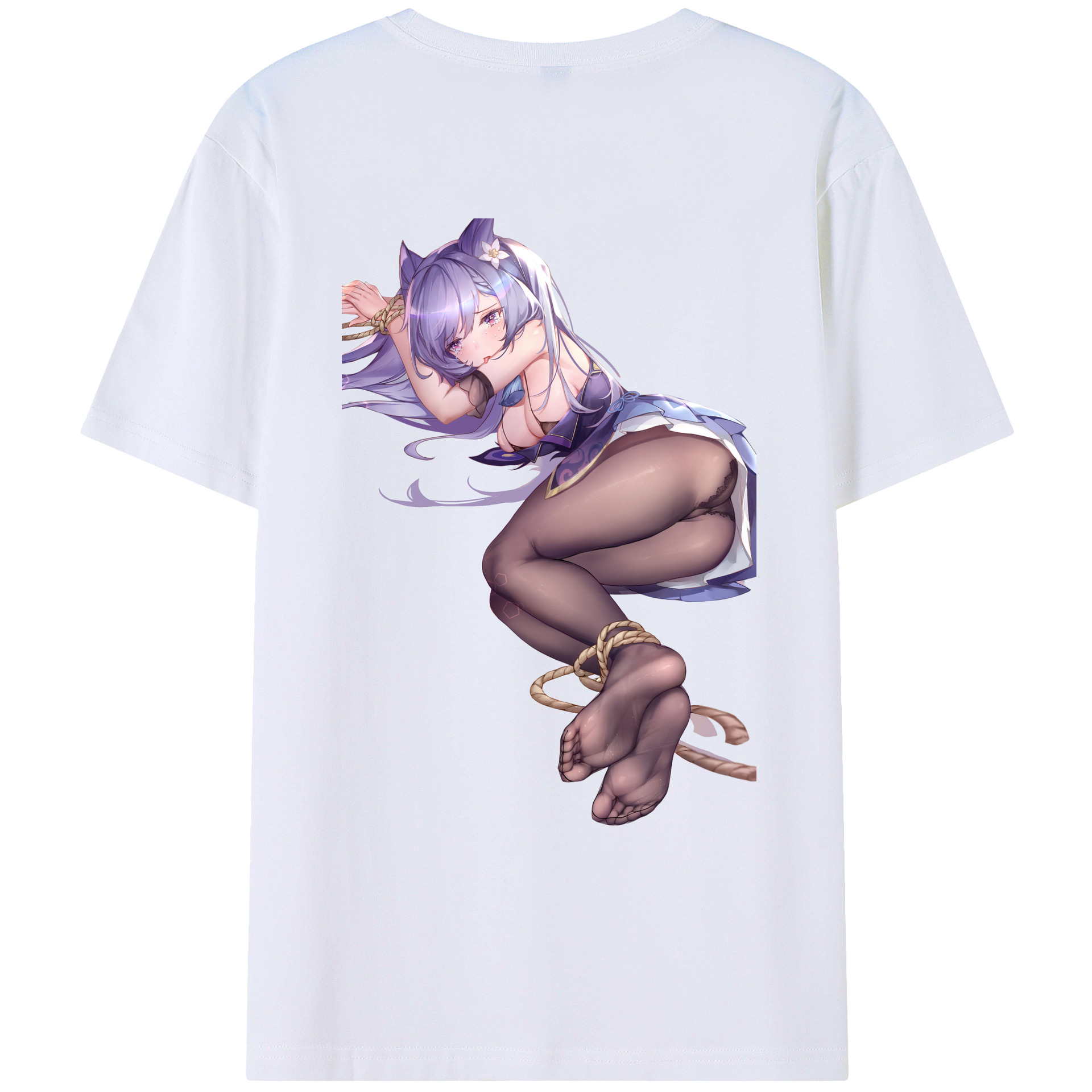 げんし神 刻晴 こくせい genshin Kokusei レディース半袖Tシャツ(バックプリント)