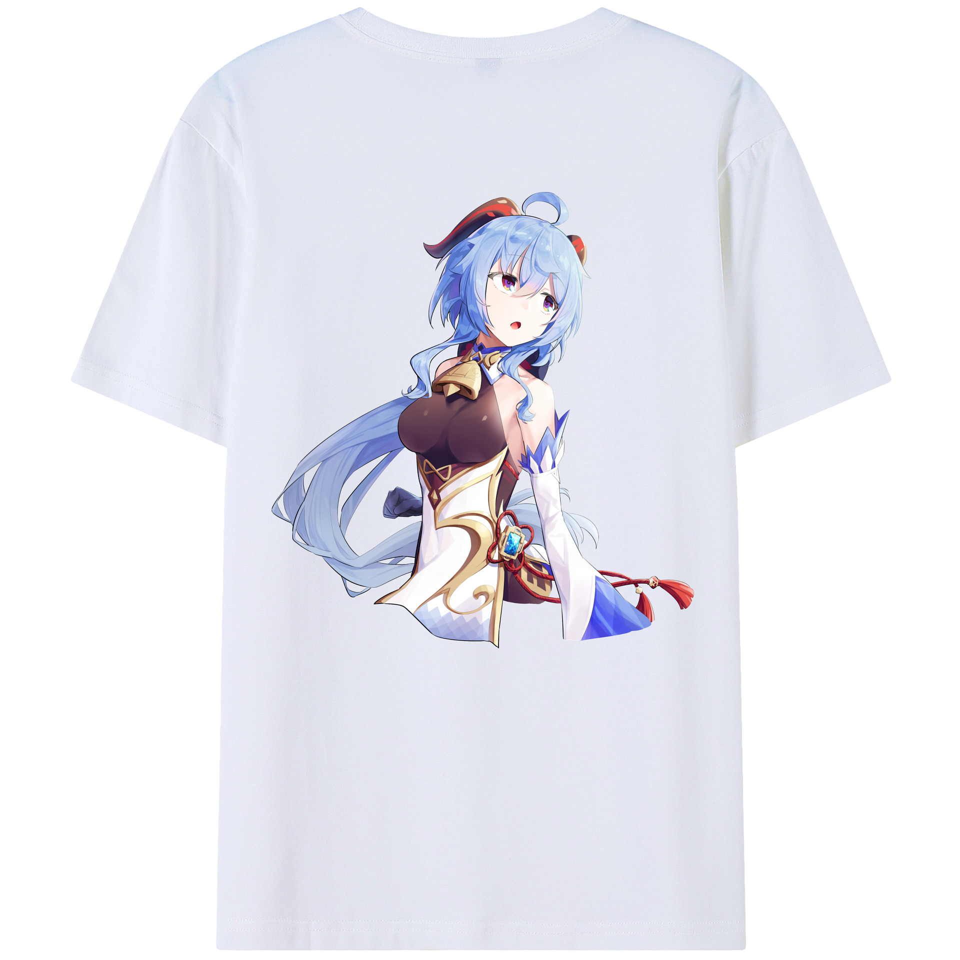 げんし神 甘雨 かんう genshin Ganyu レディース半袖Tシャツ(バックプリント)
