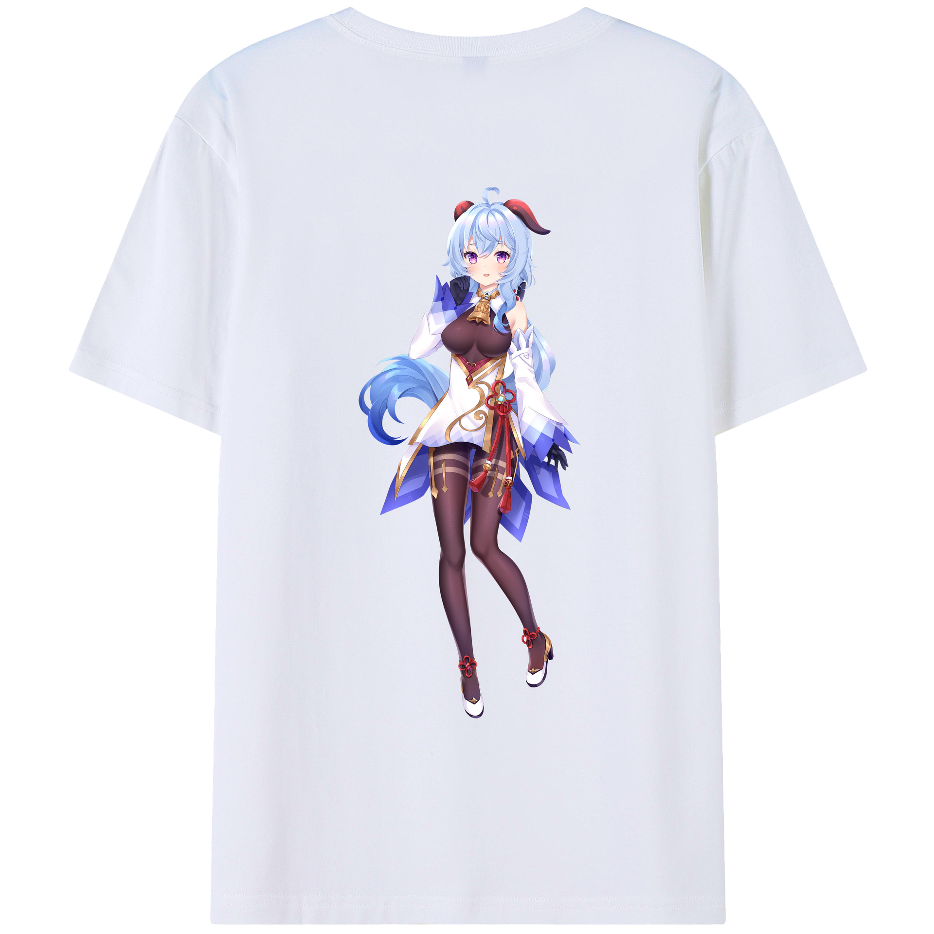 げんし神 甘雨 かんう genshin Ganyu レディース半袖Tシャツ(バックプリント)
