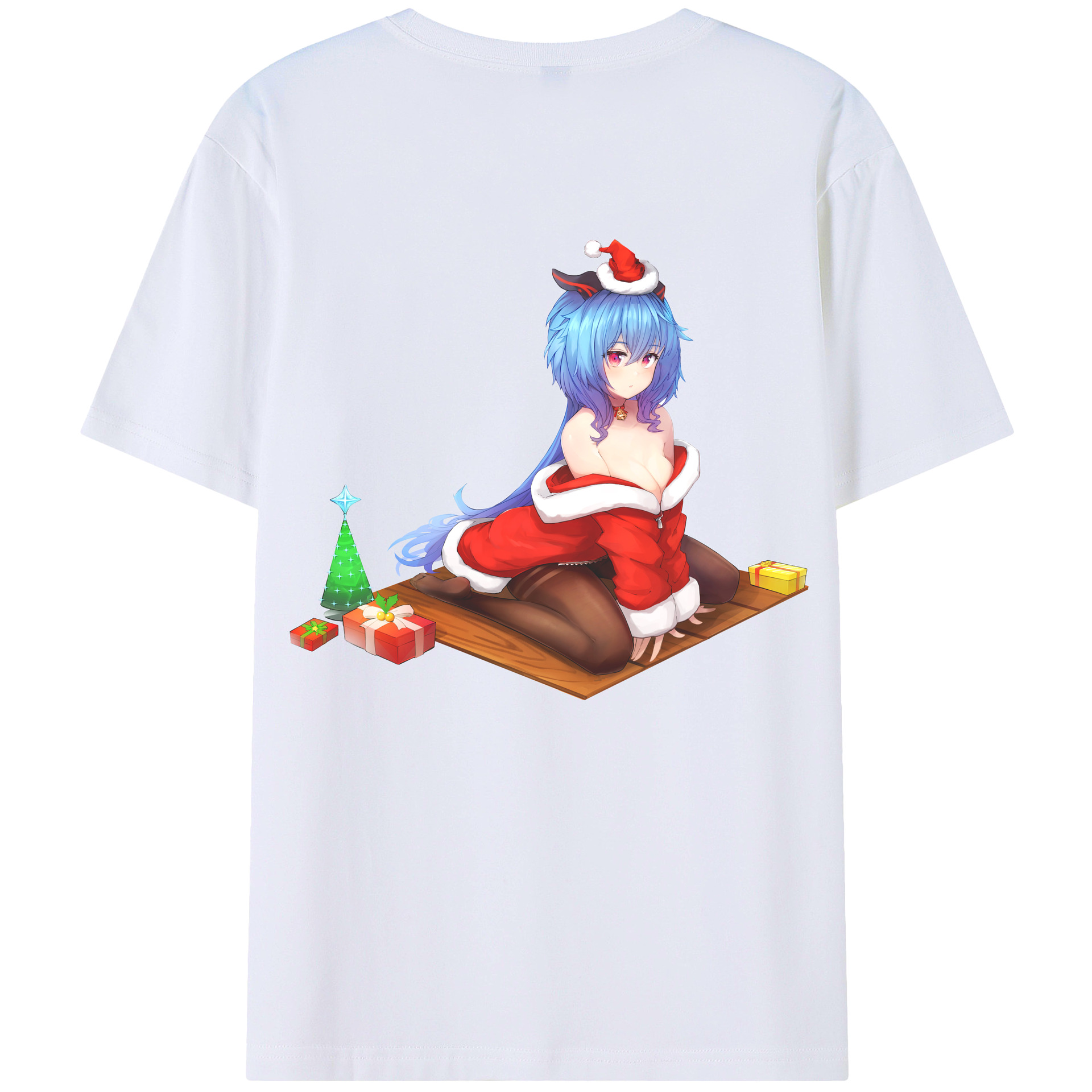 げんし神 甘雨 かんう genshin Ganyu レディース半袖Tシャツ(バックプリント)