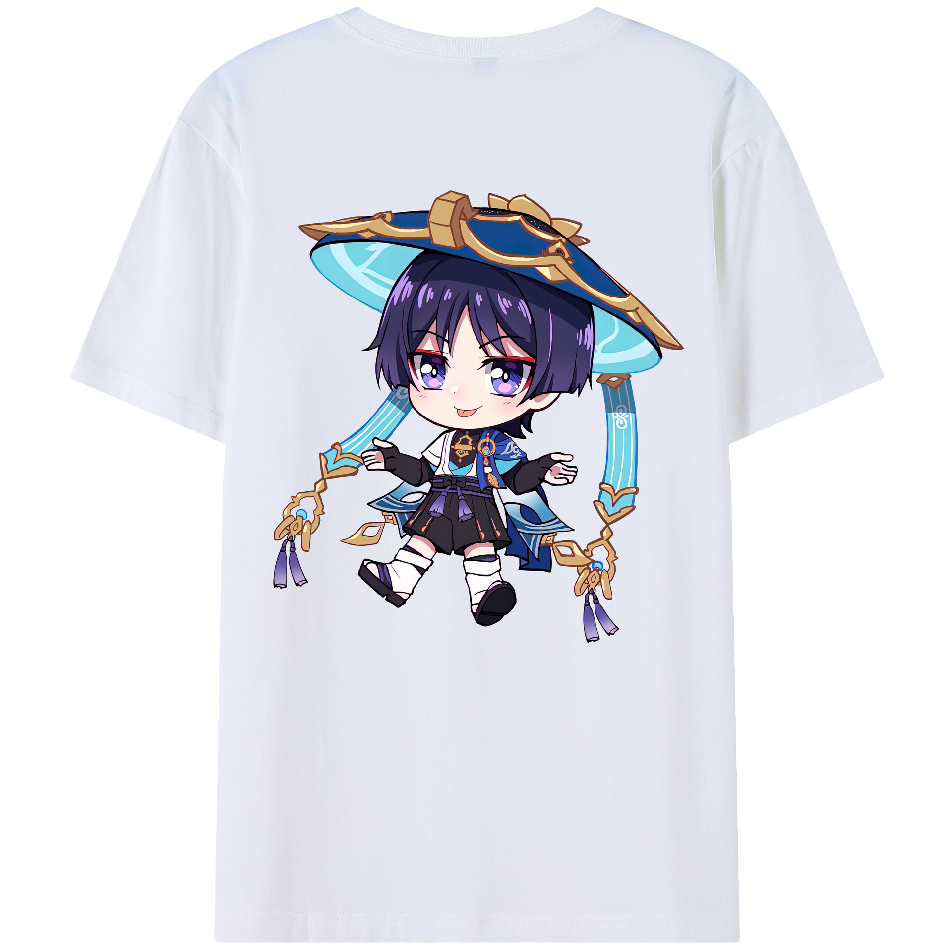 げんし神 さんペい genshin Sanpei レディース半袖Tシャツ(バックプリント)