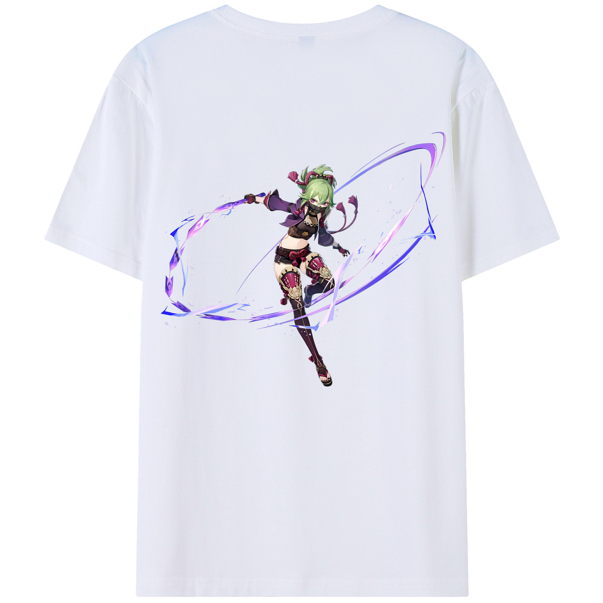 げんし神  久岐忍 くき しのぶ genshin Kuki Shinobu レディース半袖Tシャツ(バックプリント)