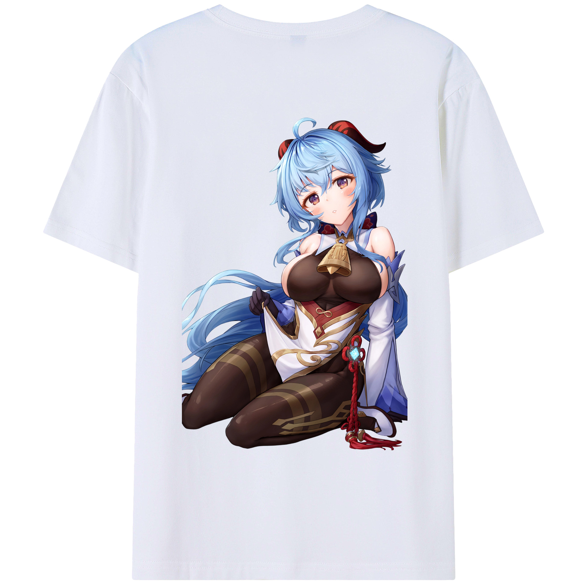 げんし神 甘雨 かんう genshin Ganyu レディース半袖Tシャツ(バックプリント)